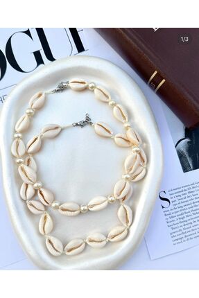 Jerberaa takı Tasarım deniz kabuklu kolye  yaz kolyesi