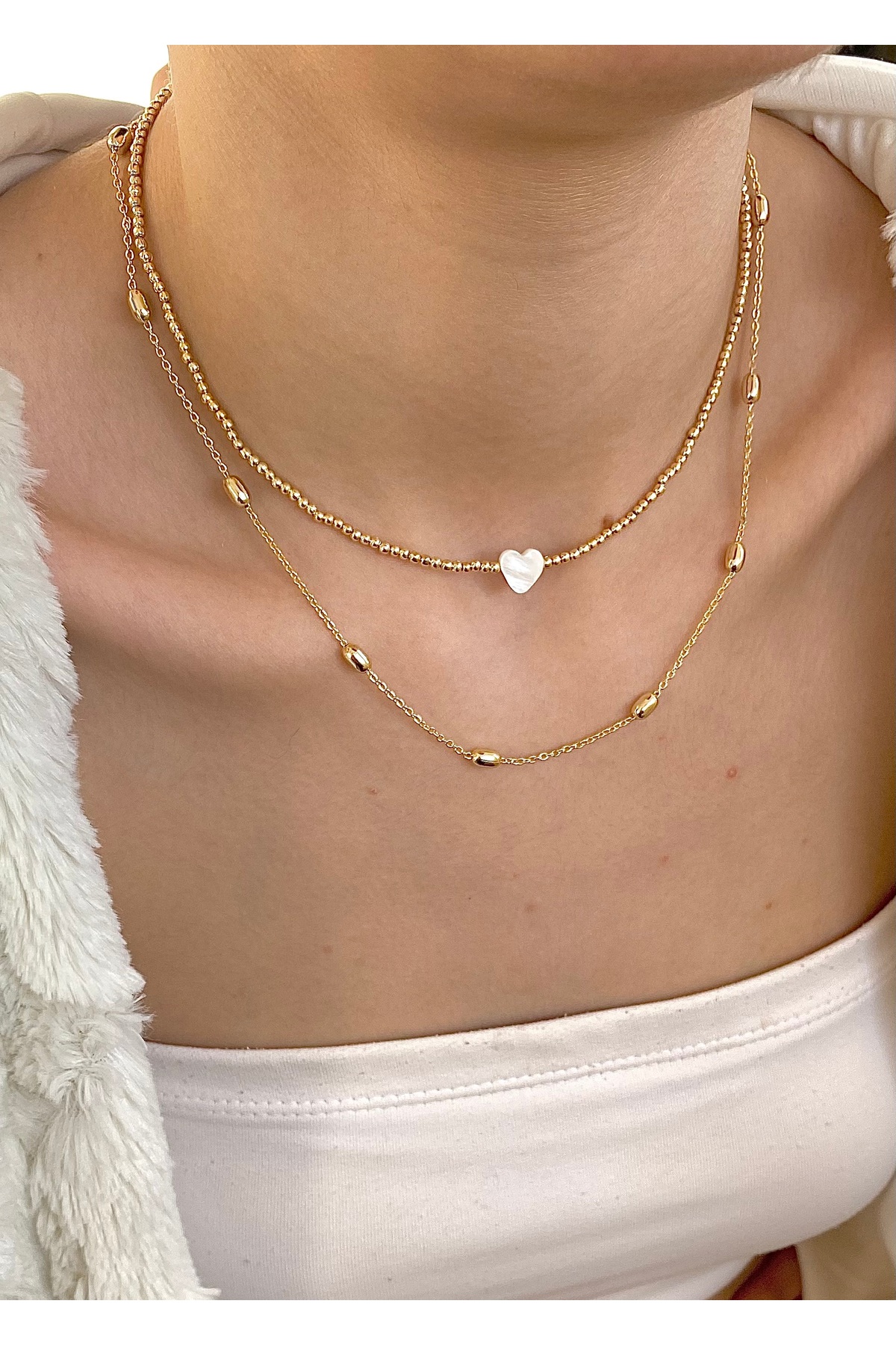 Set kombin kolye kombin bileklik 4 lü trend özel seri 4
