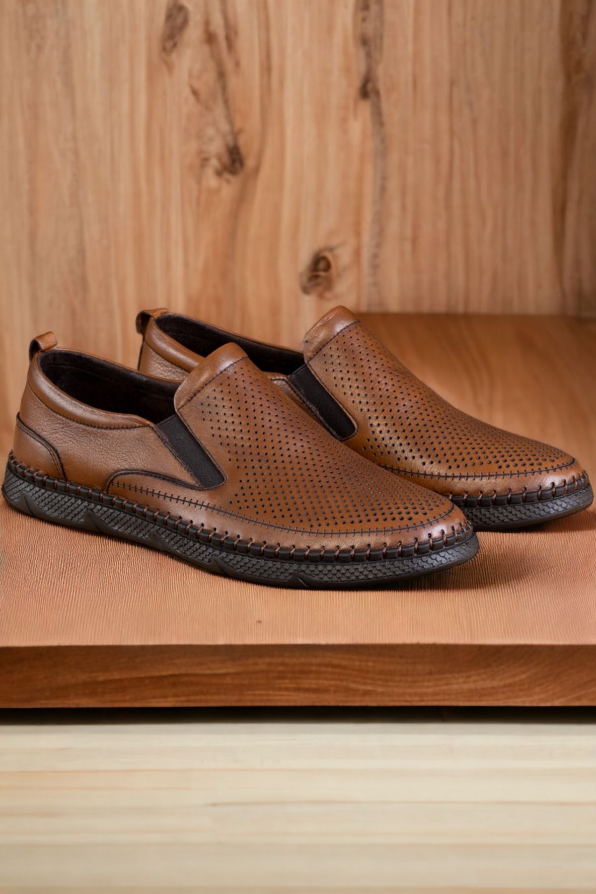 D&M DANİ&MARCA Erkek Hakiki Deri Ayakkabı, Günlük Ayakkabı, Yazlık Ayakkabı , Loafer Ayakkabı Taba Cilt görsel 4