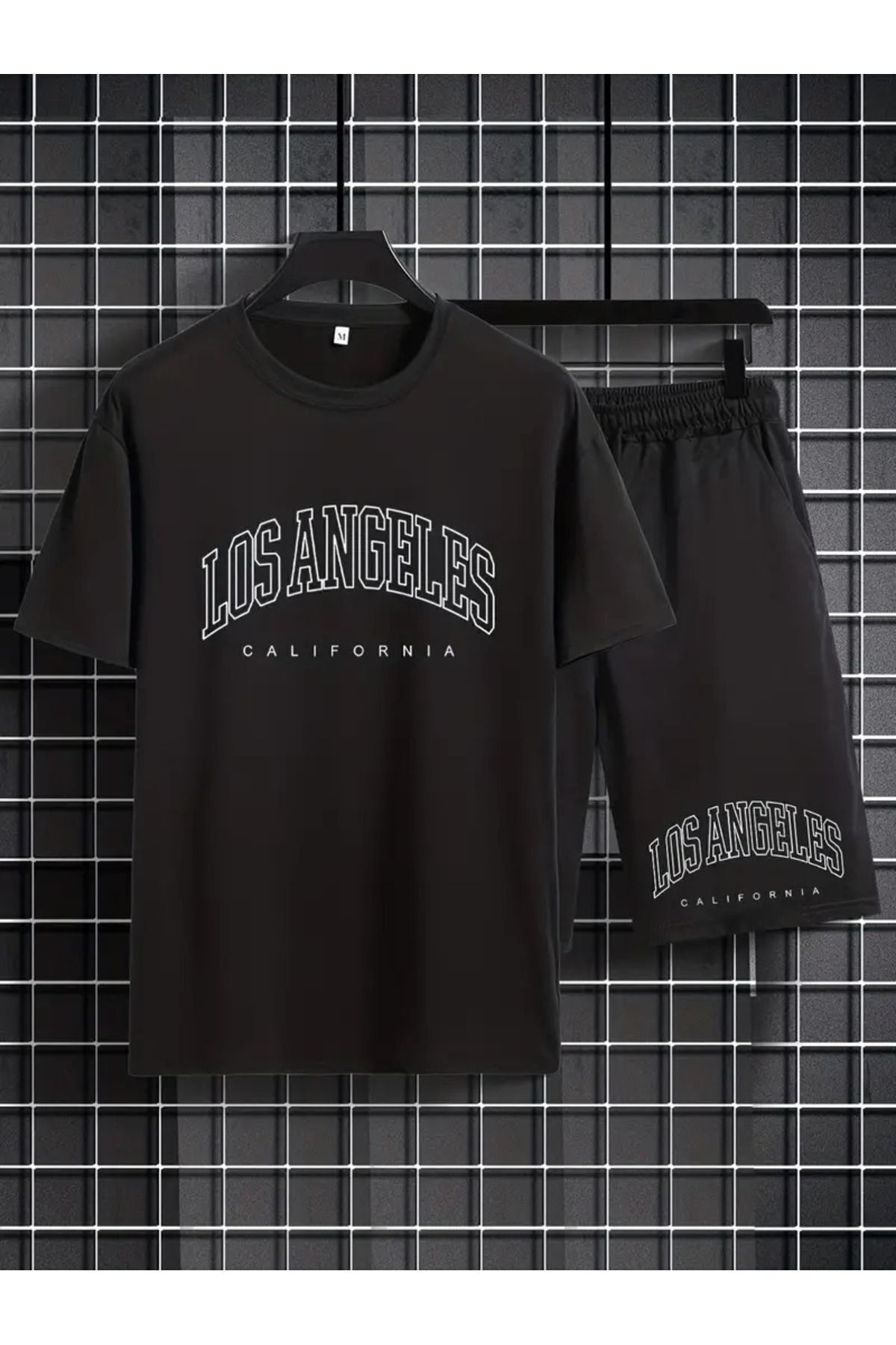StartMore Чоловіча футболка з принтом BlackLos Angeles Базова футболка оверса...