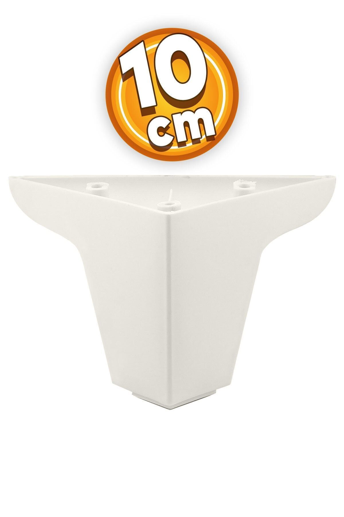 Badem10 Zakkum Lüks Mobilya Kanepe Sehpa Puf Koltuk Ayağı 10 Cm Beyaz Yatak Baza Ayakları