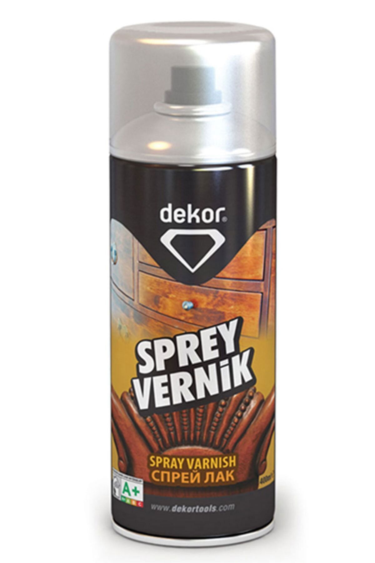 Badem10 Dekor Sprey Parlak Vernik Tüm Yüzeyler Için 400 Ml