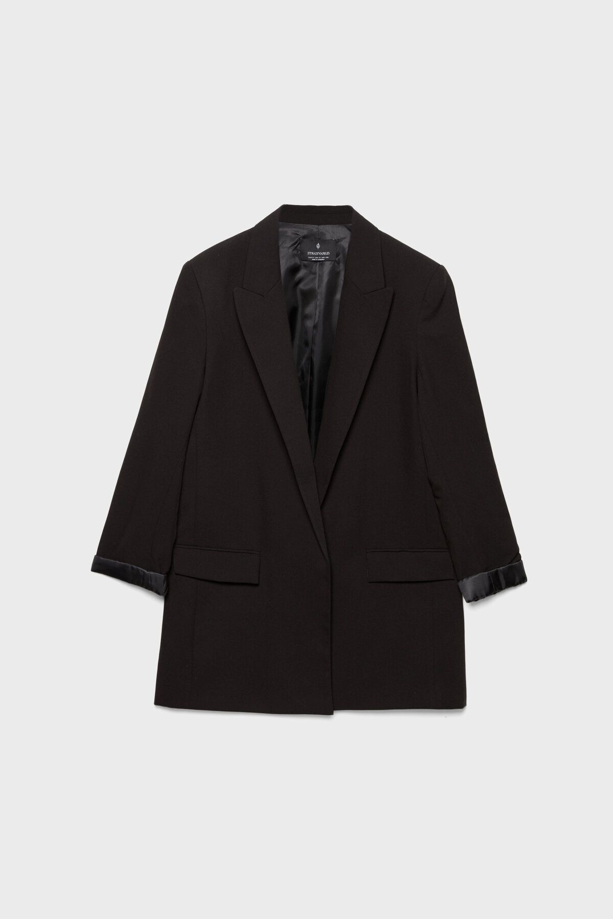 Stradivarius-Flowy Open Front Blazer 4