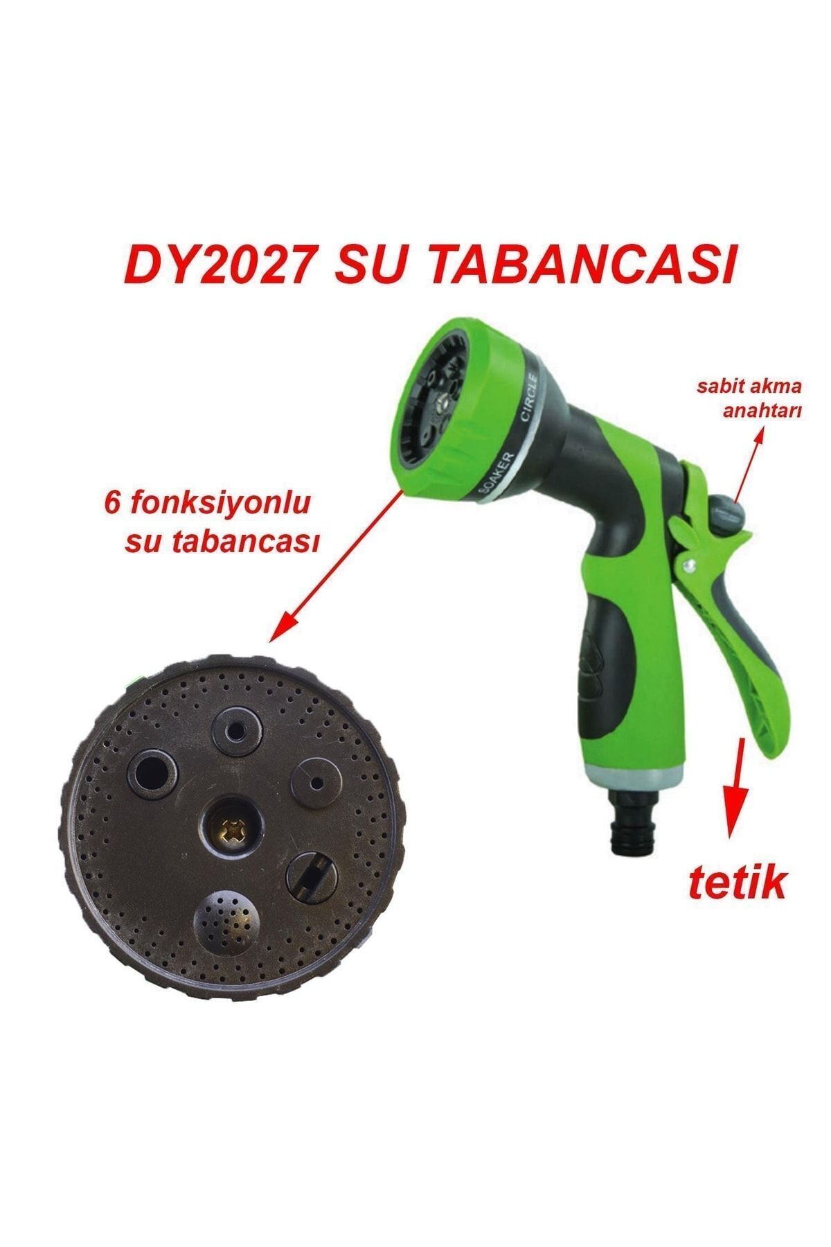 6 Fonksiyonlu Basınçlı Araba Oto Bahçe Sulama Hortum Fıskiye Tabancası Tetikli Ayarlı 3