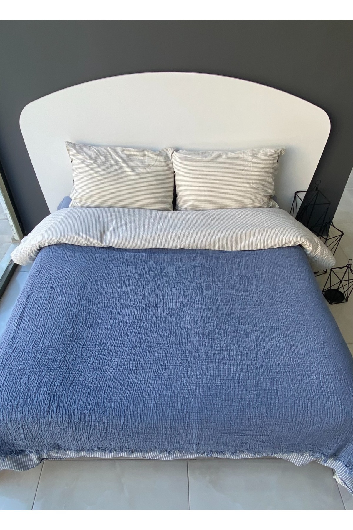 Müslin Yatak Örtüsü/Pike 4 Katlı 160 X 230 Tek Kişilik