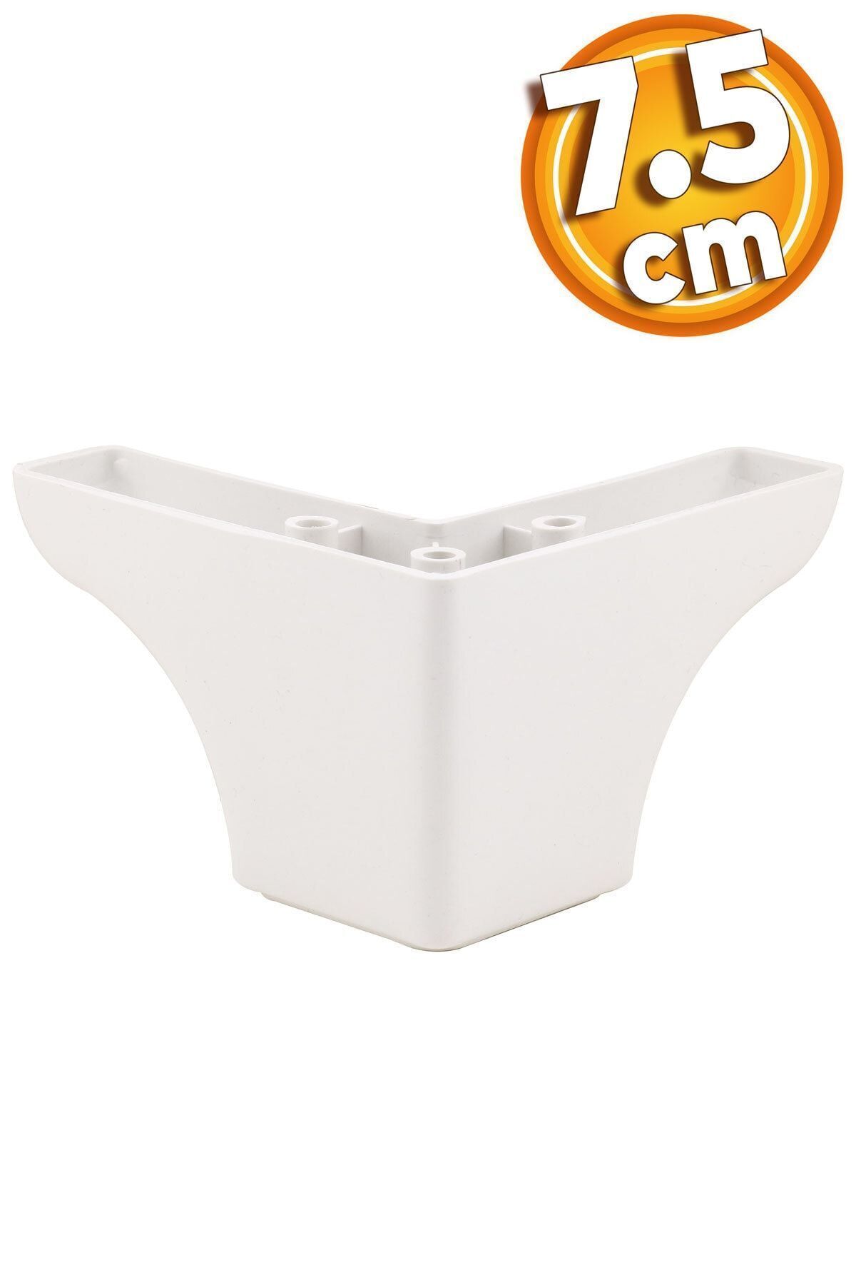Badem10 Rose Lüks Mobilya Kanepe Sehpa Tv Ünitesi Koltuk Ayağı 7.5 Cm Beyaz Baza Ayakları