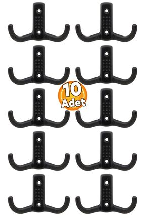 Badem10 Askı Noktalı Elbise Vestiyer Duvar Askısı Dolap Elbise Askılığı Mat S...