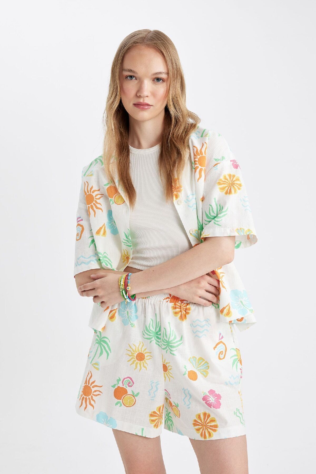 شومیز زنانه دفاکتو | D5117AX24HS Defacto - Image 3