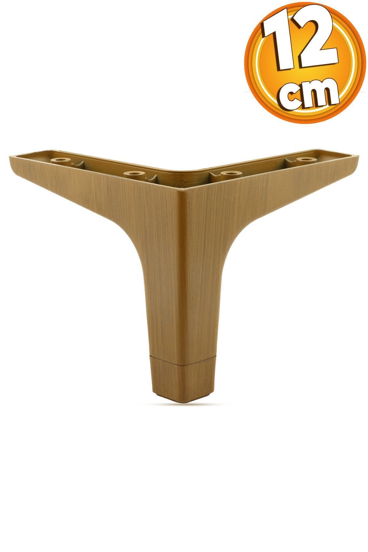 Badem10 Sedef Mobilya Kanepe Tv Ünitesi Baza Koltuk Ayağı Ahşap Desenli Koyu Ceviz Renk 12 Cm Ayakları