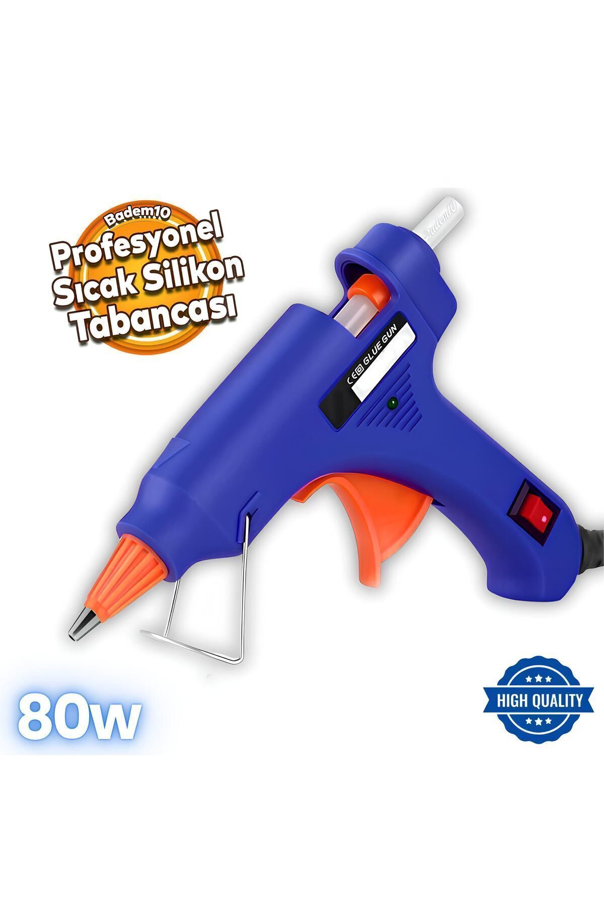 Badem10 Profesyonel Sıcak Silikon Tabancası 80W Kalın Mum 11.2 mm Kaliteli