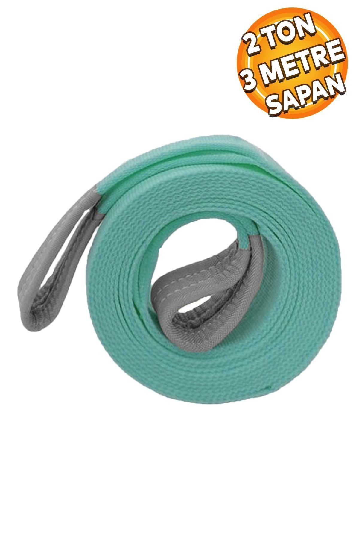 Badem10 Sapan Polyester Spanzet 2 Ton 3 Metre Turkuaz Sağlam Yük Kaldırma Taşıma İndirme Halat