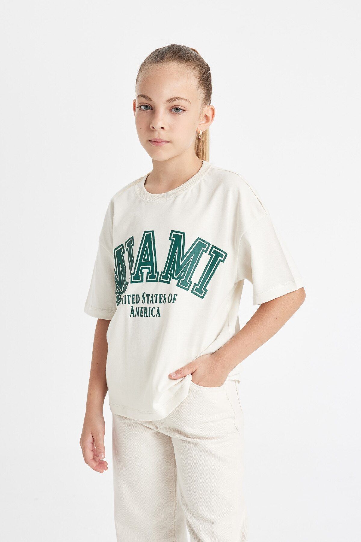 تی شرت دخترانه دفاکتو | C8283A824AU Defacto - Image 3