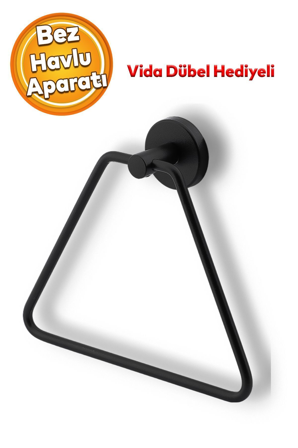 Sink Bathroom Kitchen Triangle Cloth Towel Hanger Black Stainless Metal Screw Cloth Towel Holder Apparatus