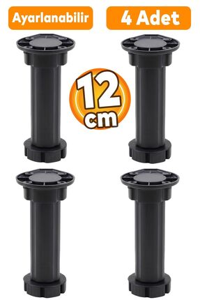 Badem10 Ayarlanabilir Dolap Mobilya Ünite Mutfak Tezgah Yükseltme Ayağı 12 Cm...
