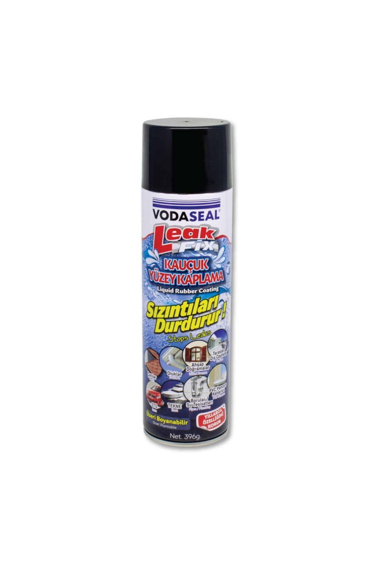 Vodaseal Leak Fix Kauçuk Izolasyon Spreyi 396 gr Siyah