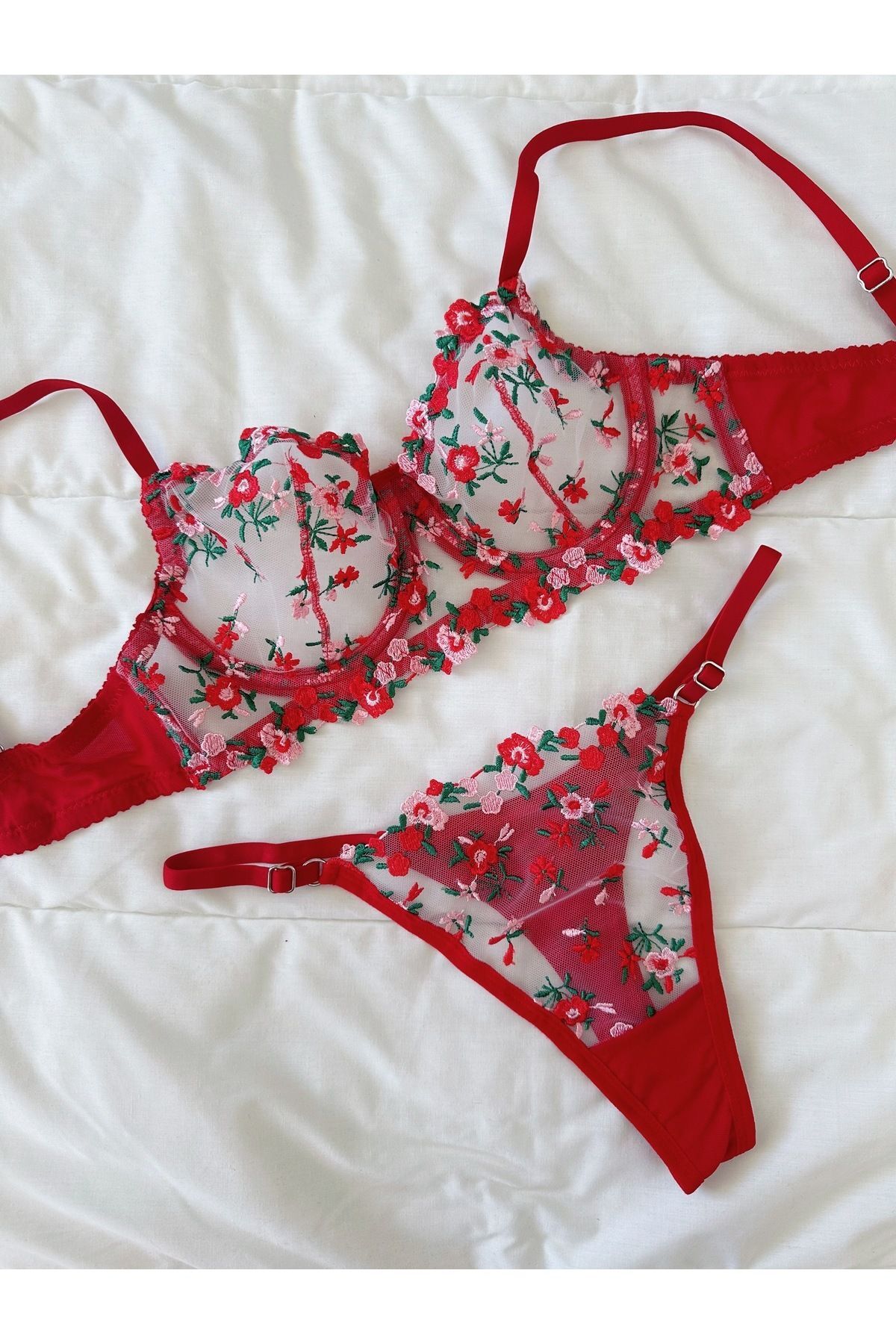 Tuberose Red Underwire Suit