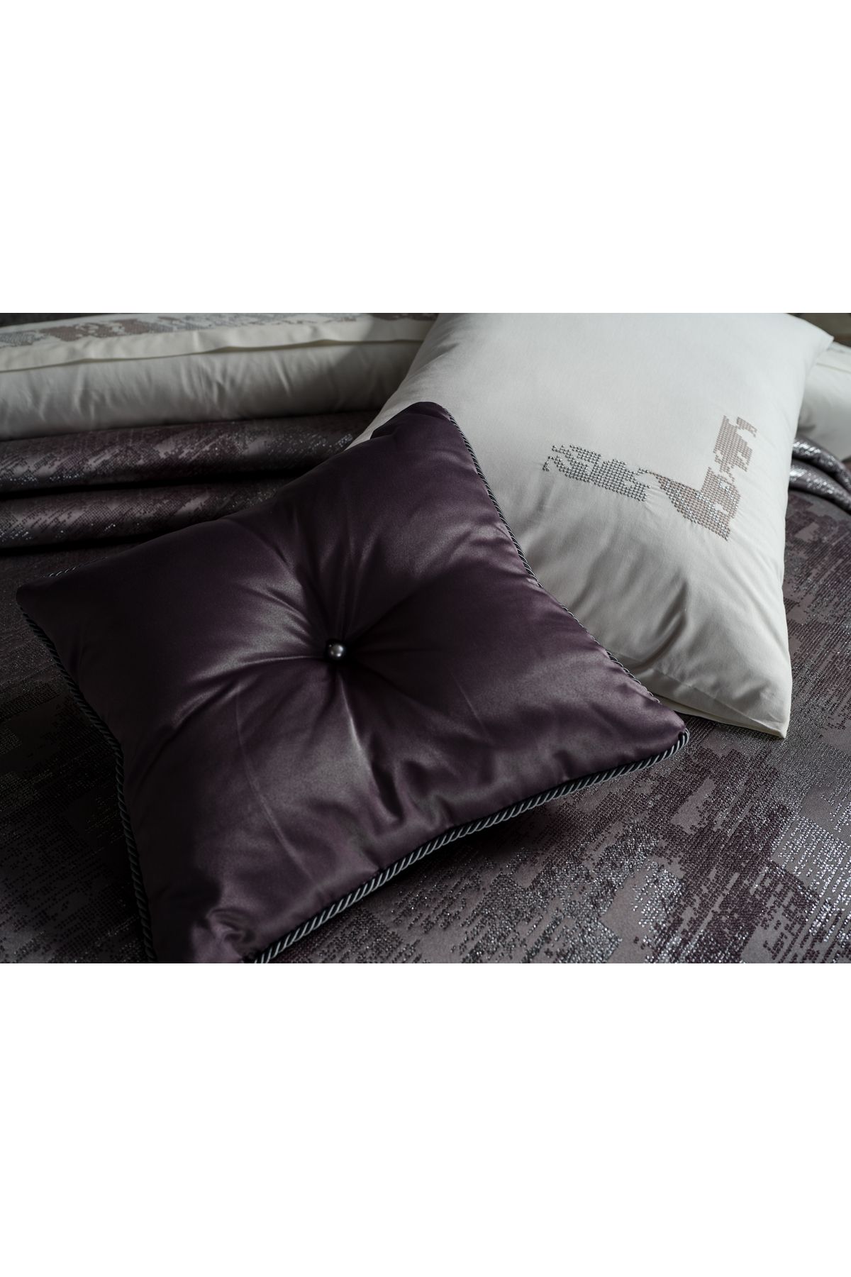 Doqu Home Liora Çeyiz Seti Çift Kişilik - Gümüş