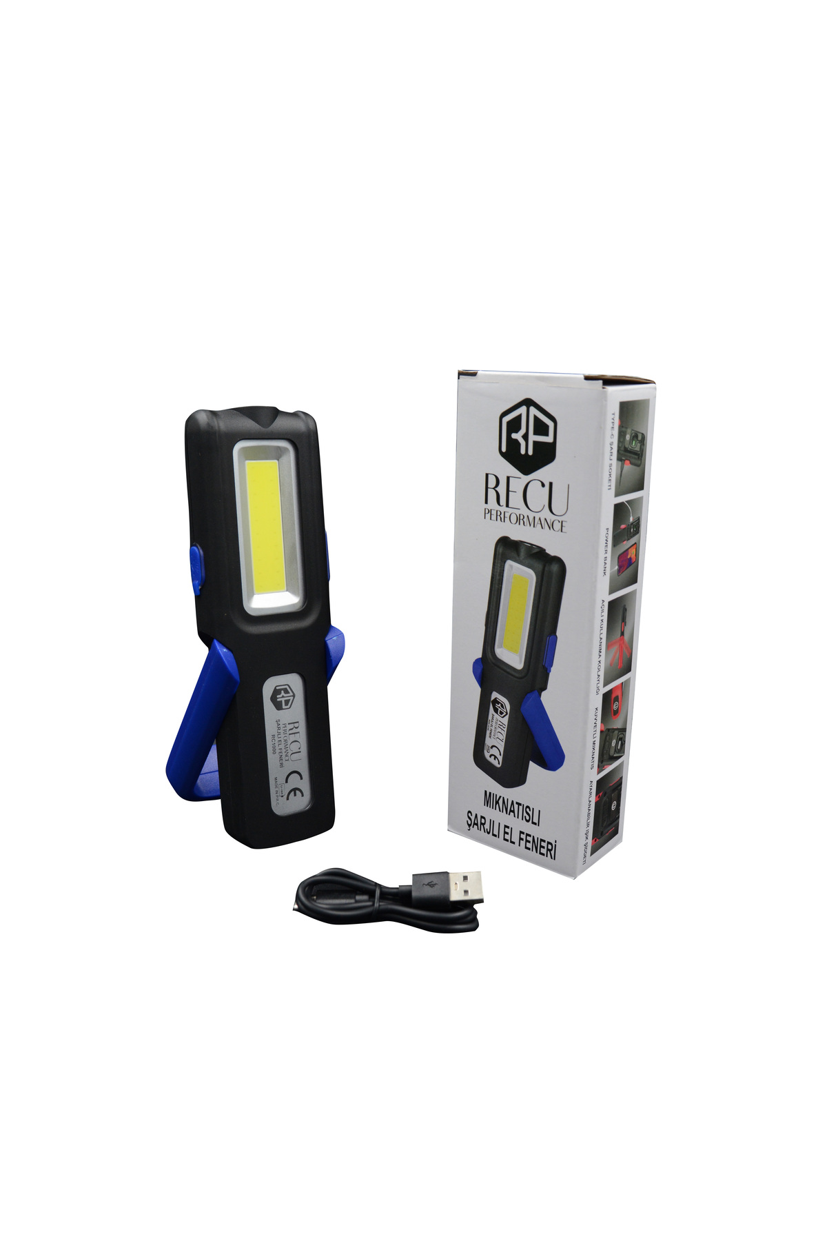 RP Recu Performance 420 Lümen Mıknatıslı Şarjlı Profesyonel Led Tamir Çalışma El Aydınlatma Feneri