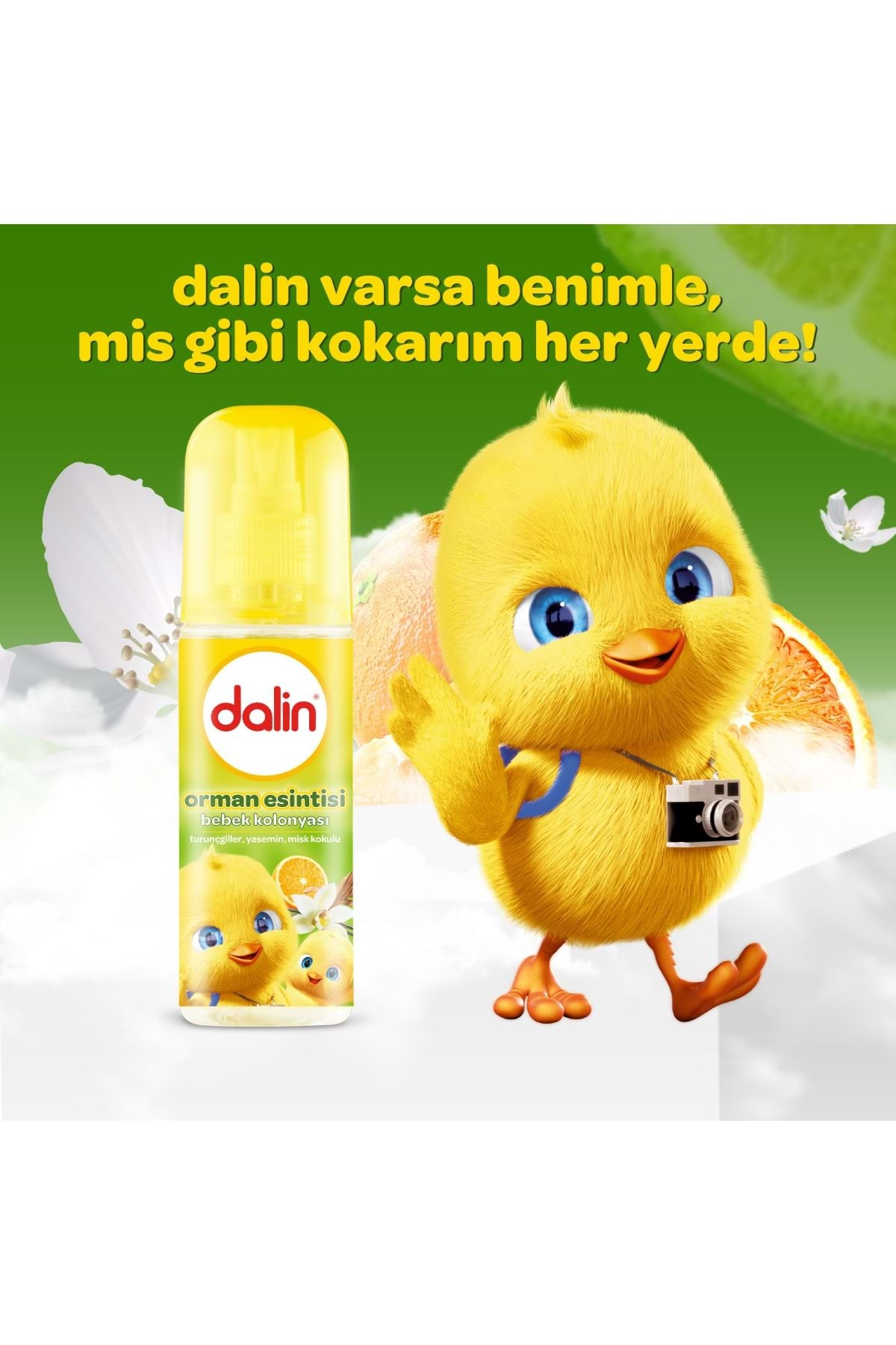 Dalin Bebek Kolonyası 150ml Orman Esintisi (VANİLYA-İRİS ÇİÇEĞİ-PORTAKAL KOKULU) (2 Lİ SET) fotoğrafı 3 (önizleme)