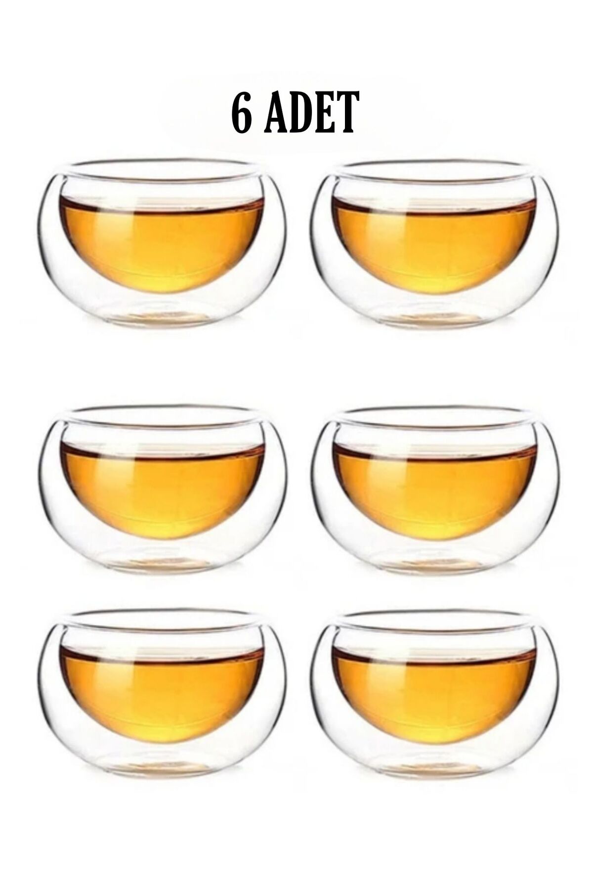 6 lı Çift Cidarlı Kahve Yanı Lokumluk Şekerlik | Mini Lokumluk Drajelik | Reçellik Sunumluk