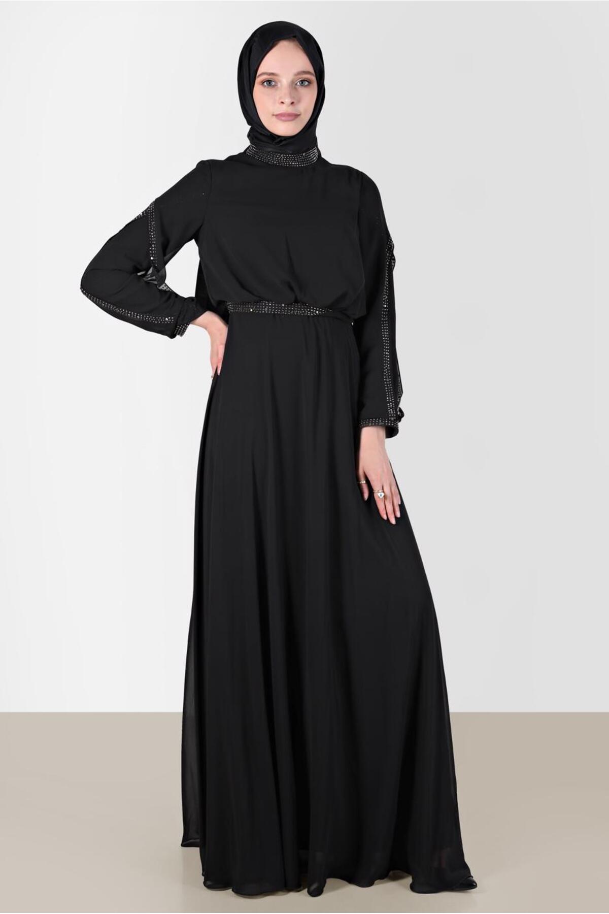 مانتو ابایا زنانه آلوینا | 22YABL0050211 Alvina - Image 2