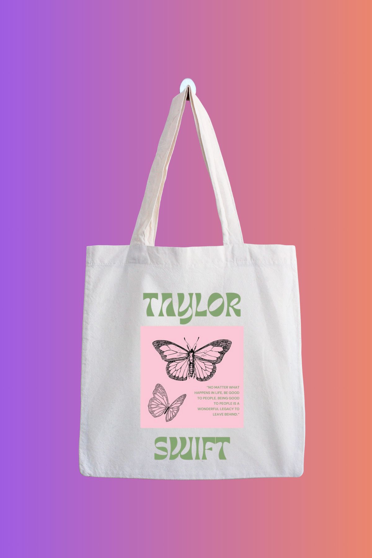 designedfy Geantă Tote Impermeabilă Cu Imprimeu Fluture Taylor Swift Unisex - One Size