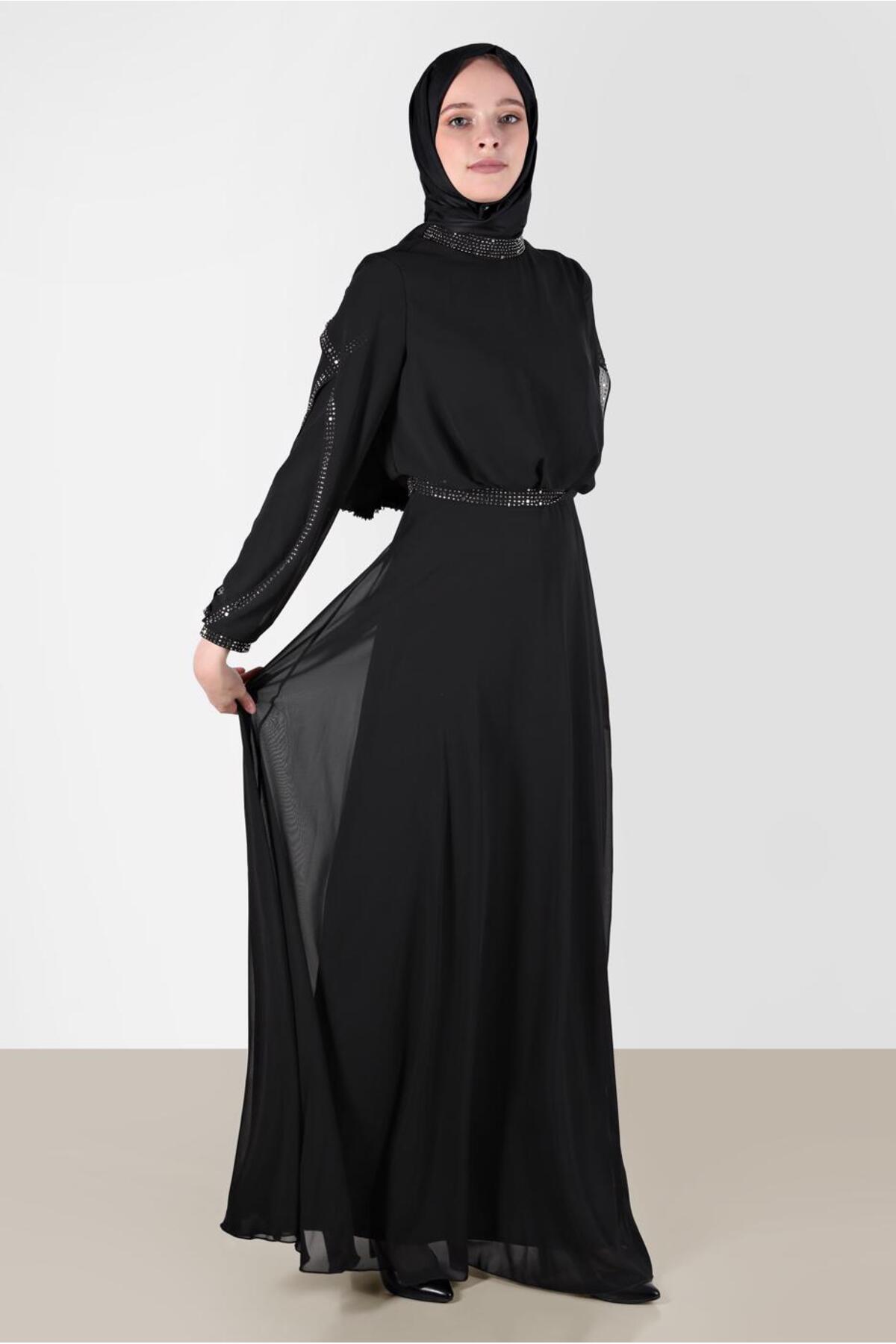 مانتو ابایا زنانه آلوینا | 22YABL0050211 Alvina - Image 3