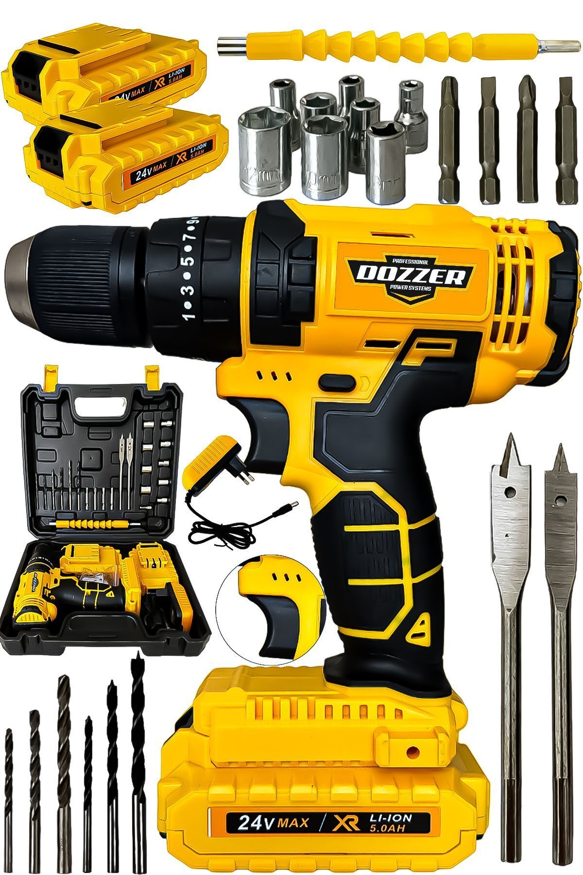 German Workforce Series Titanium Transmission Copper Wrapped Dual Battery Cordless Drill