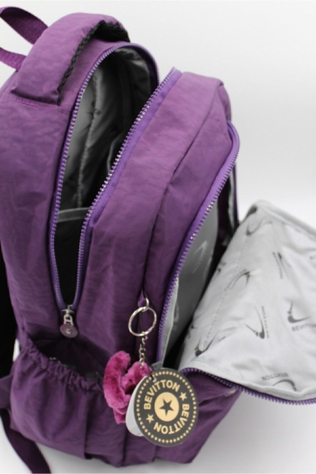 کوله پشتی زنانه بنفش Bevitton | 650001 اورجینال - تصویر 4
