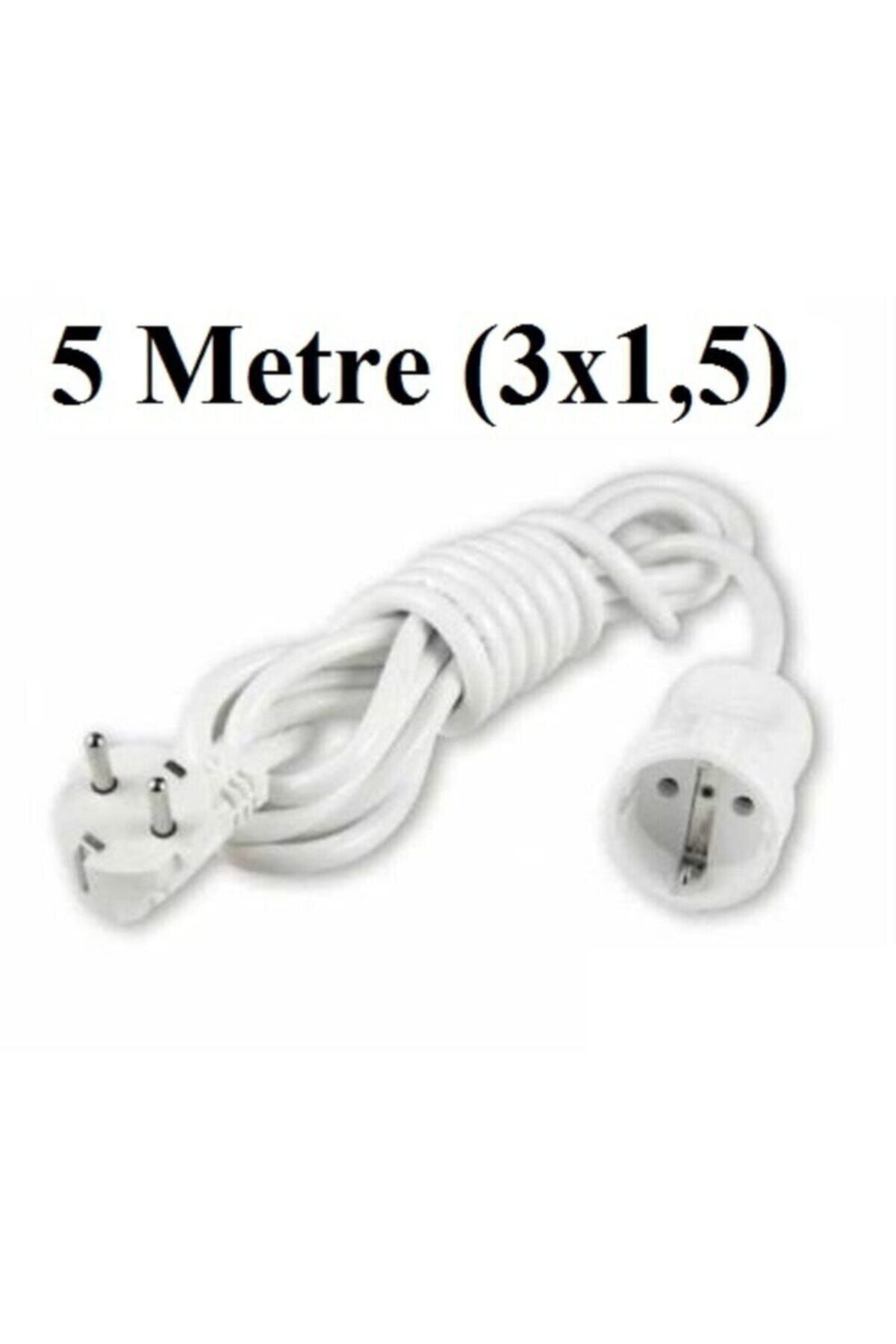 VİKO Topraklı Uzatma Seyyar Kablosu 5 Metre Tekli Priz 3x1,5 Mm Seyyar Uzatma Kablosu