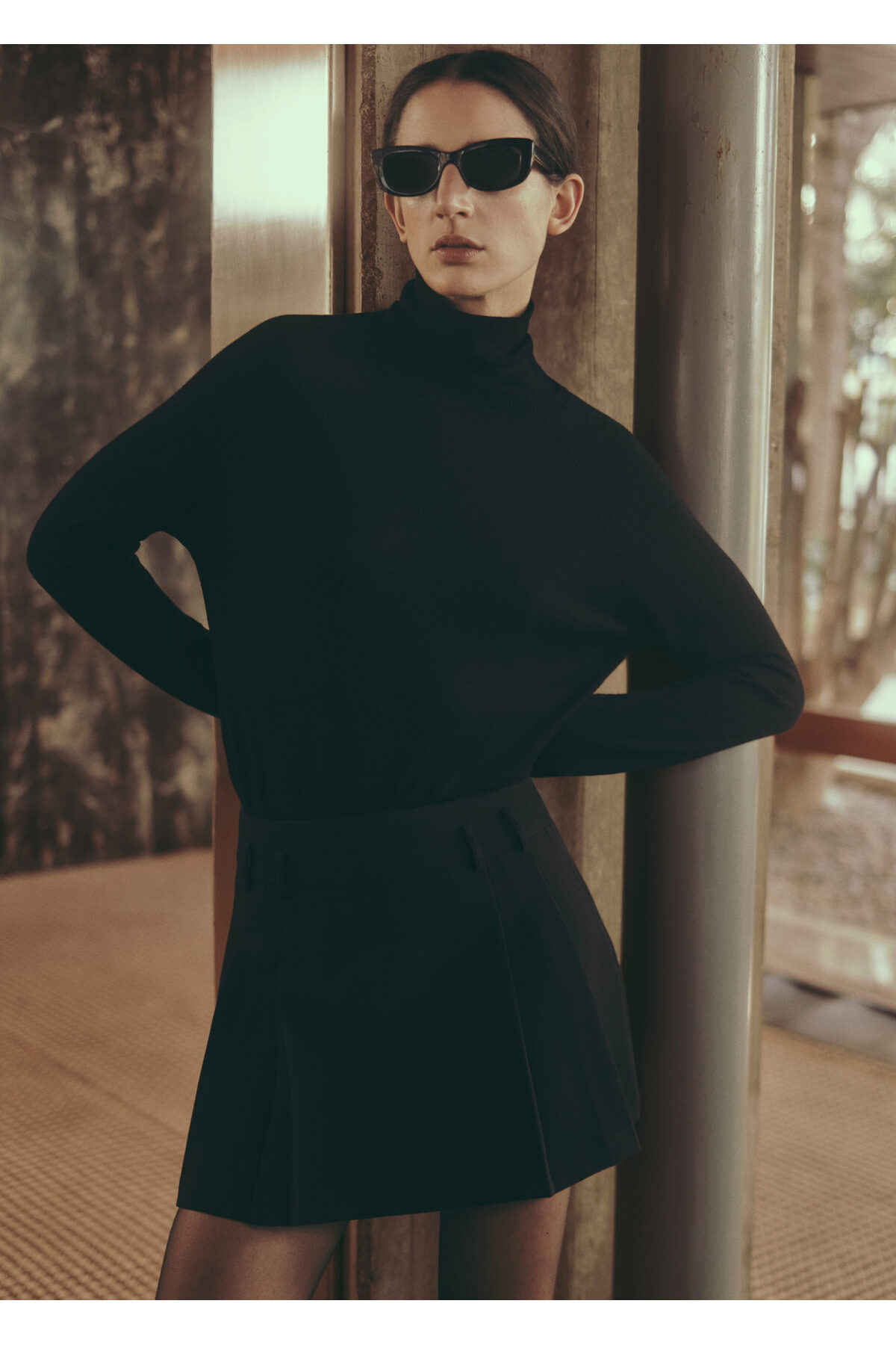 بافت و پلیور زنانه مشکی منگوMANGO | 67110462 اورجینال - تصویر 9