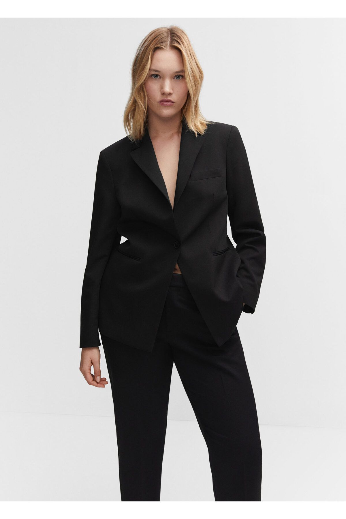 MANGO-Women's Black Pants57450033 3