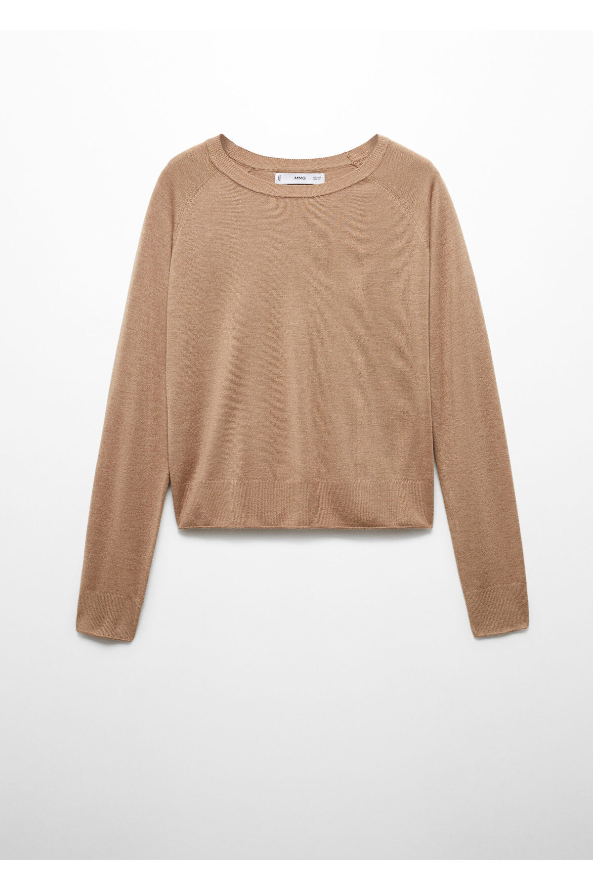 بافت و پلیور زنانه قهوه ای منگوMANGO | 67100463 اورجینال - تصویر 5