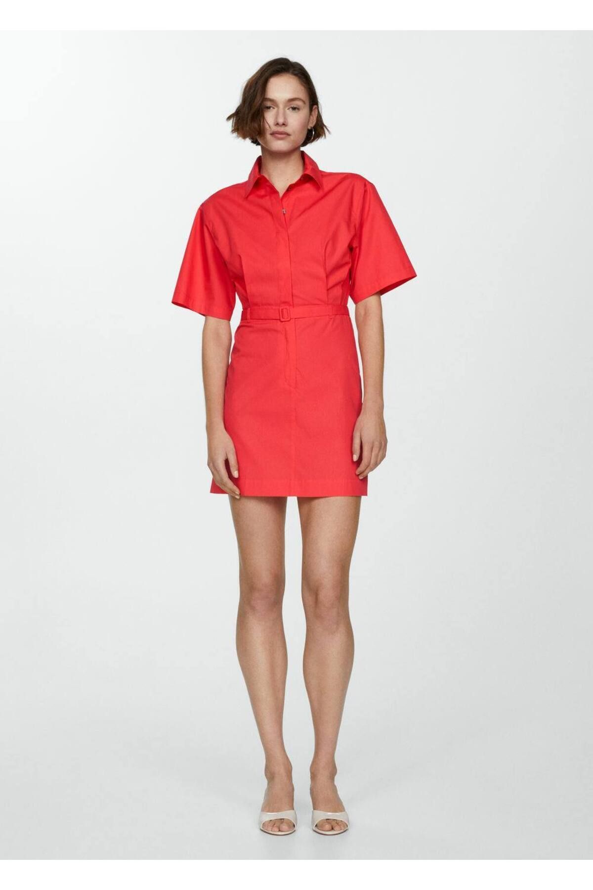 MANGO Woman-Hemdkleid mit Gürtel 2