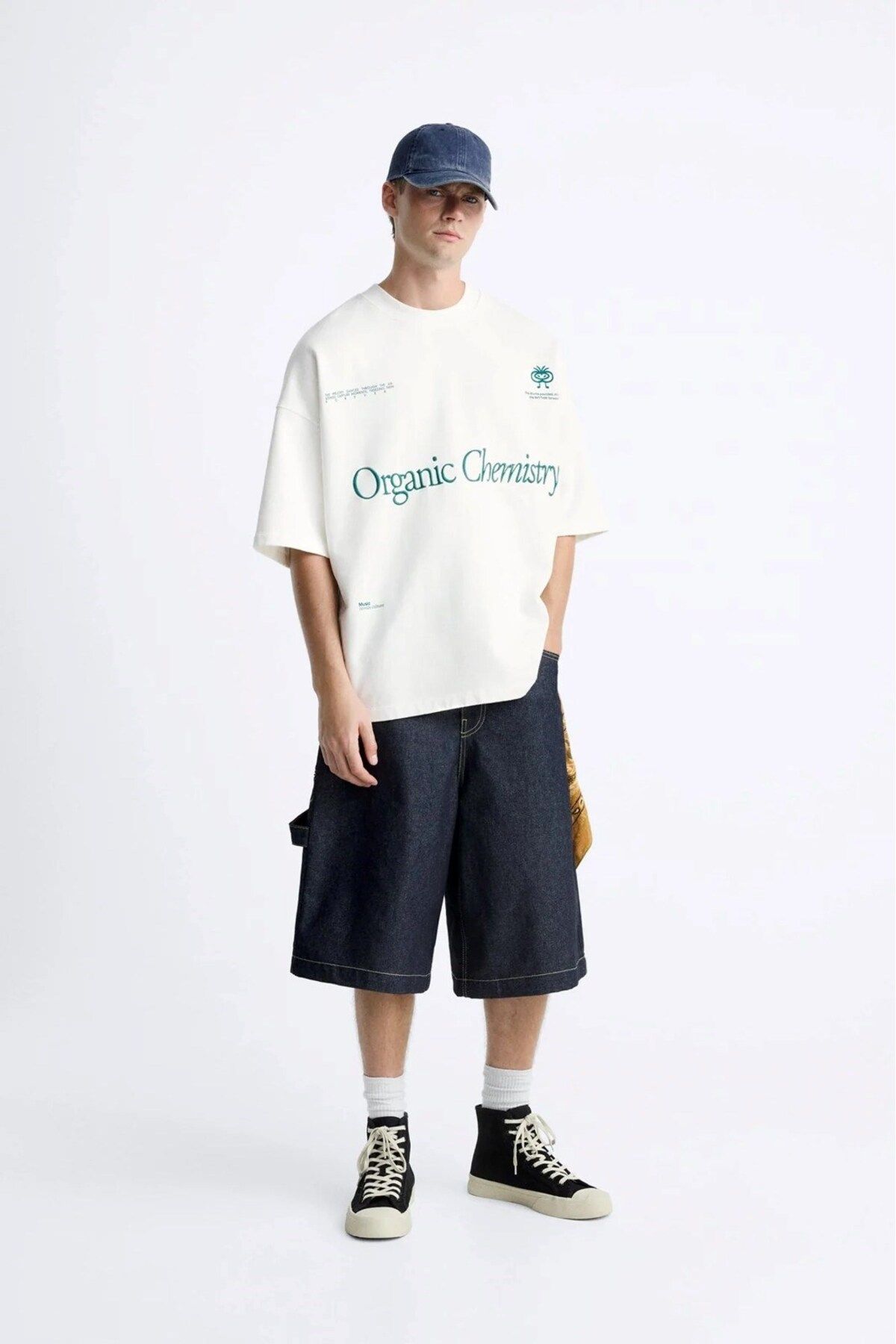 The Champ Clothing-Λευκό μπλουζάκι Oversize - Crew Neck, Organic Chernistry Written 4