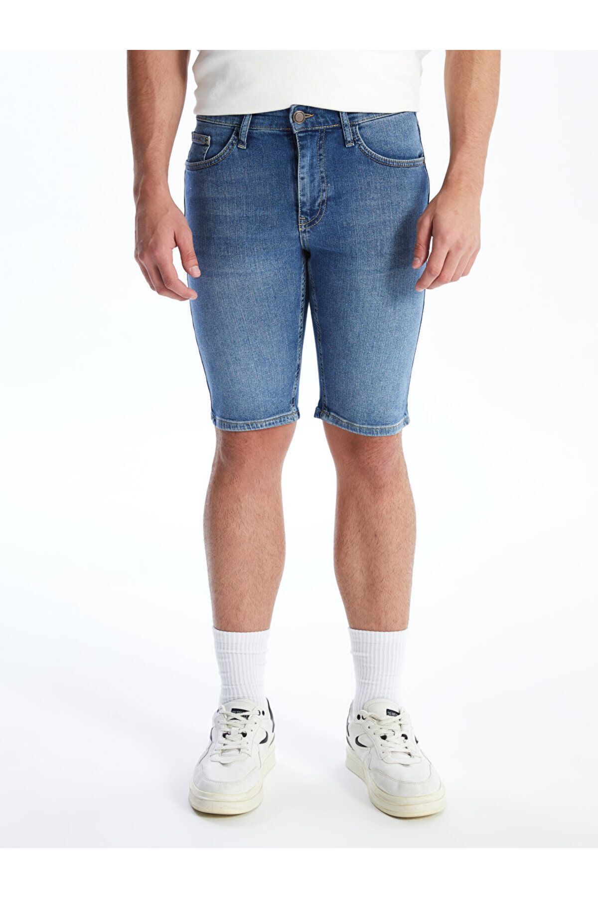 LC Waikiki-Men's Skinny Fit Jean Shorts 3