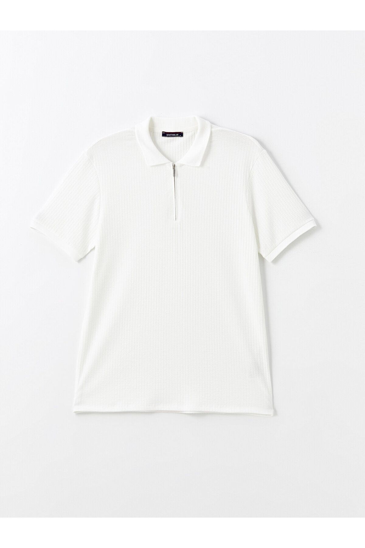 LC Waikiki Męska Koszulka Polo Z Teksturą - Lcw Mężczyzna - XL