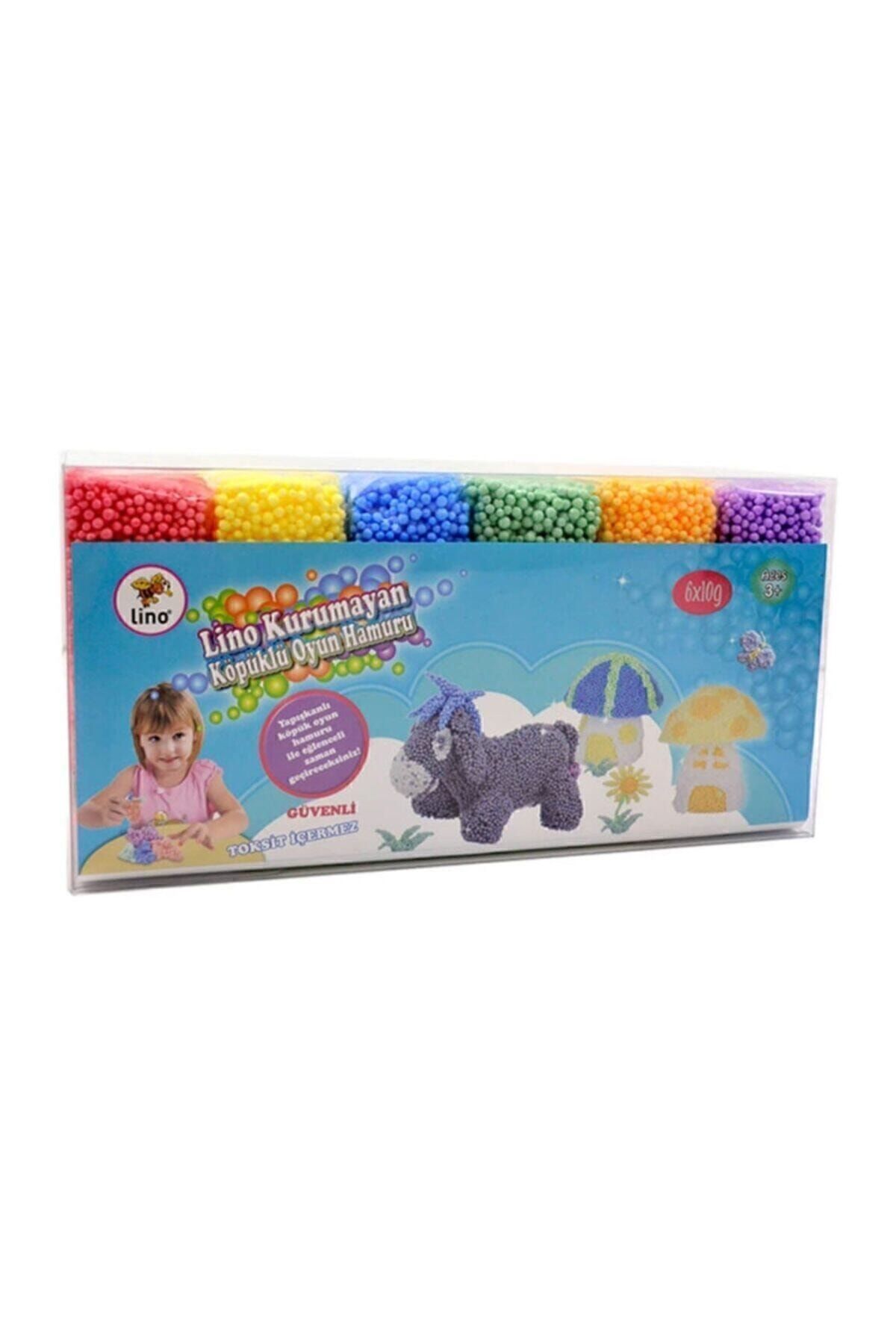خمیر بازی چند رنگ Carioca Lino Drying Foam Play 10 gr x 6 Colors 152017 Genel Markalar