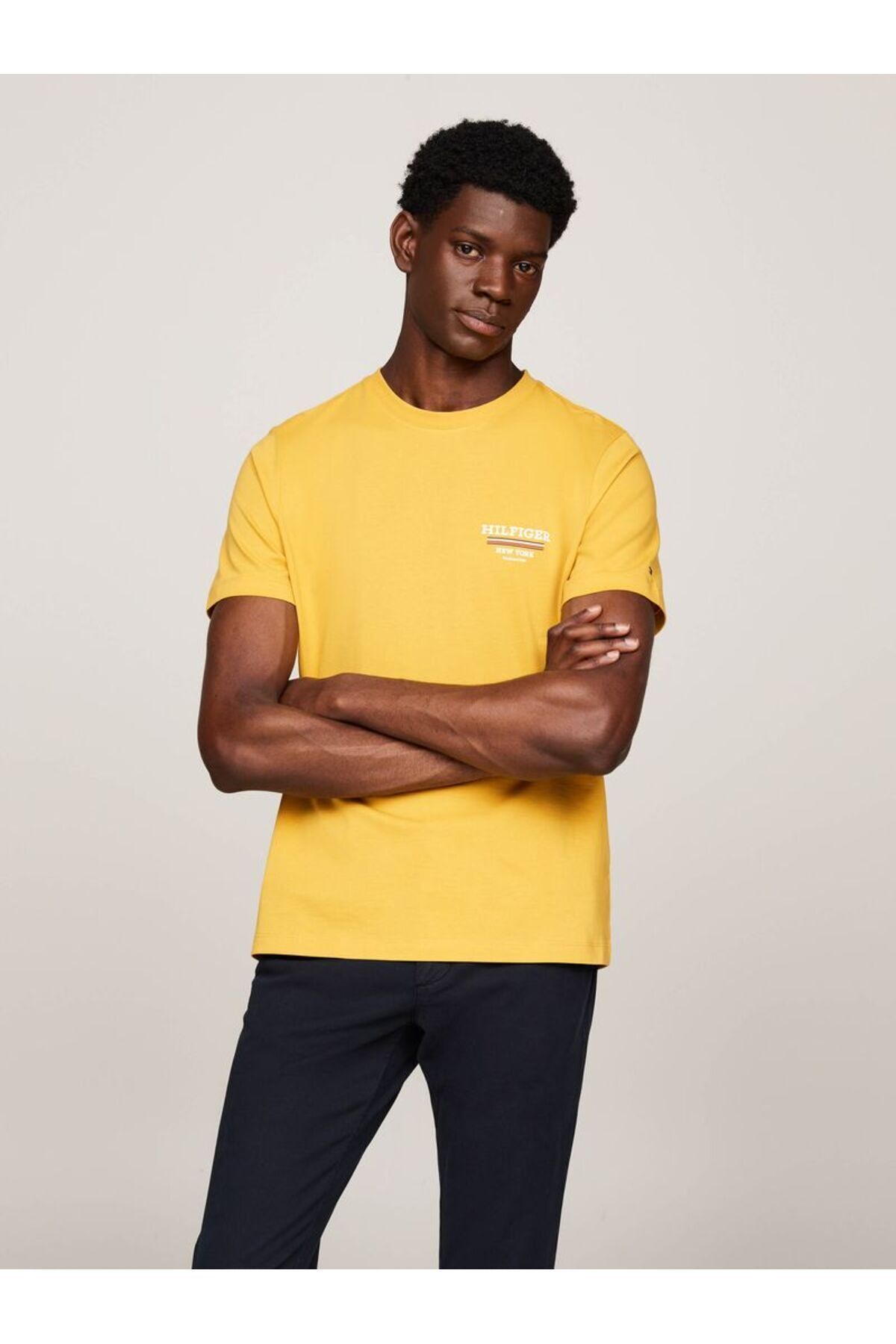 Black and yellow tommy hilfiger shirt shop