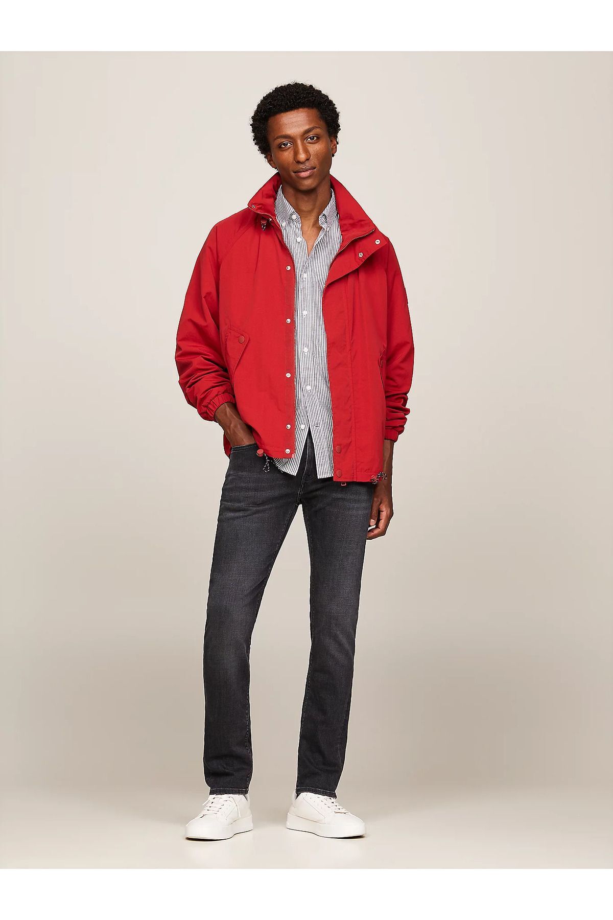 شلوار جین مردانه کمر معمولی پنبه 5 دکمه جیب مشکی MW0MW35719 1B4 Tommy Hilfiger