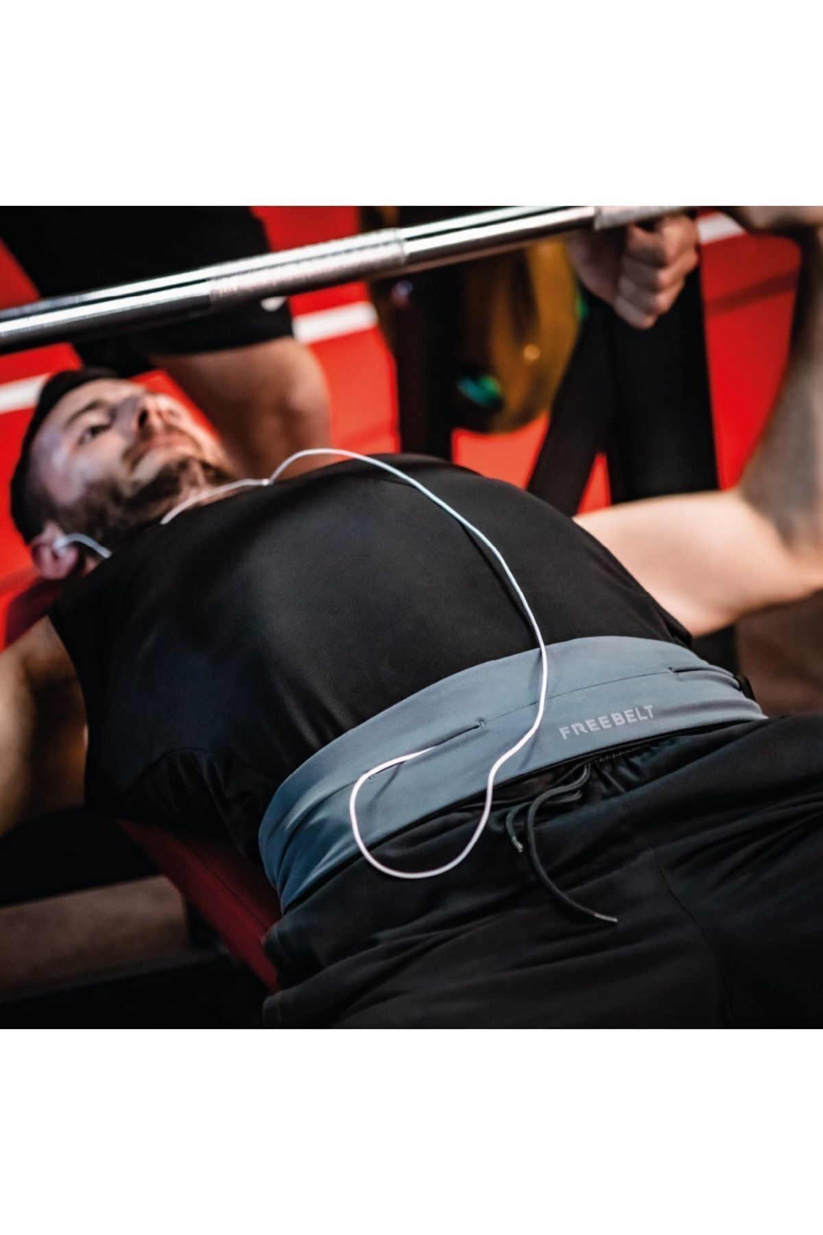 Freebelt Gri Yeni Nesil Spor Bel Çantası Koşu ve Fitness Kemeri görsel 5