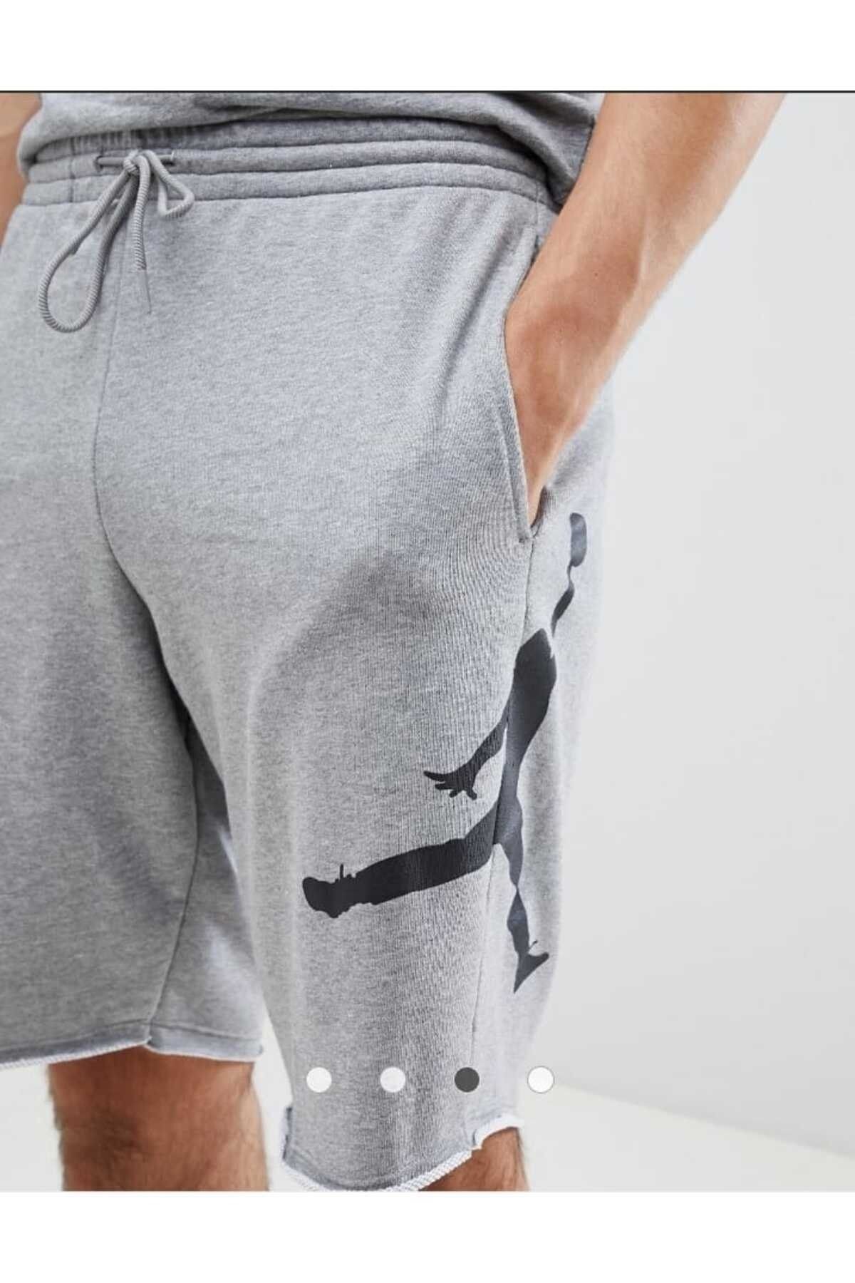 شورت و شلوارک مردانه خاکستری نایکی | 15511CNG-STORE® اورجینال - تصویر 4