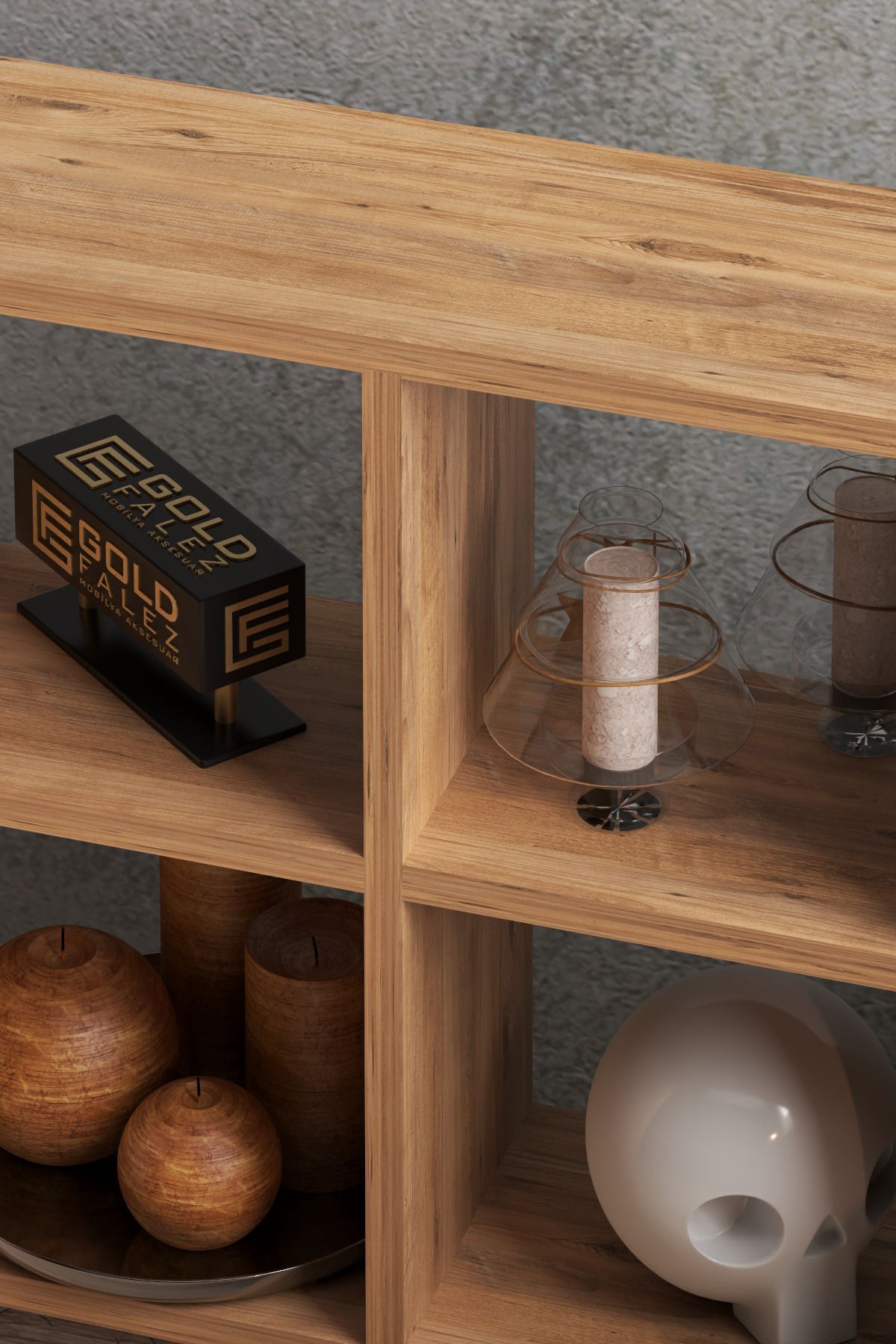 GOLDFALEZ-9-Cube Storage Organizer | Atlantic Pine Bookshelf | Multi-purpose Display Unit 4