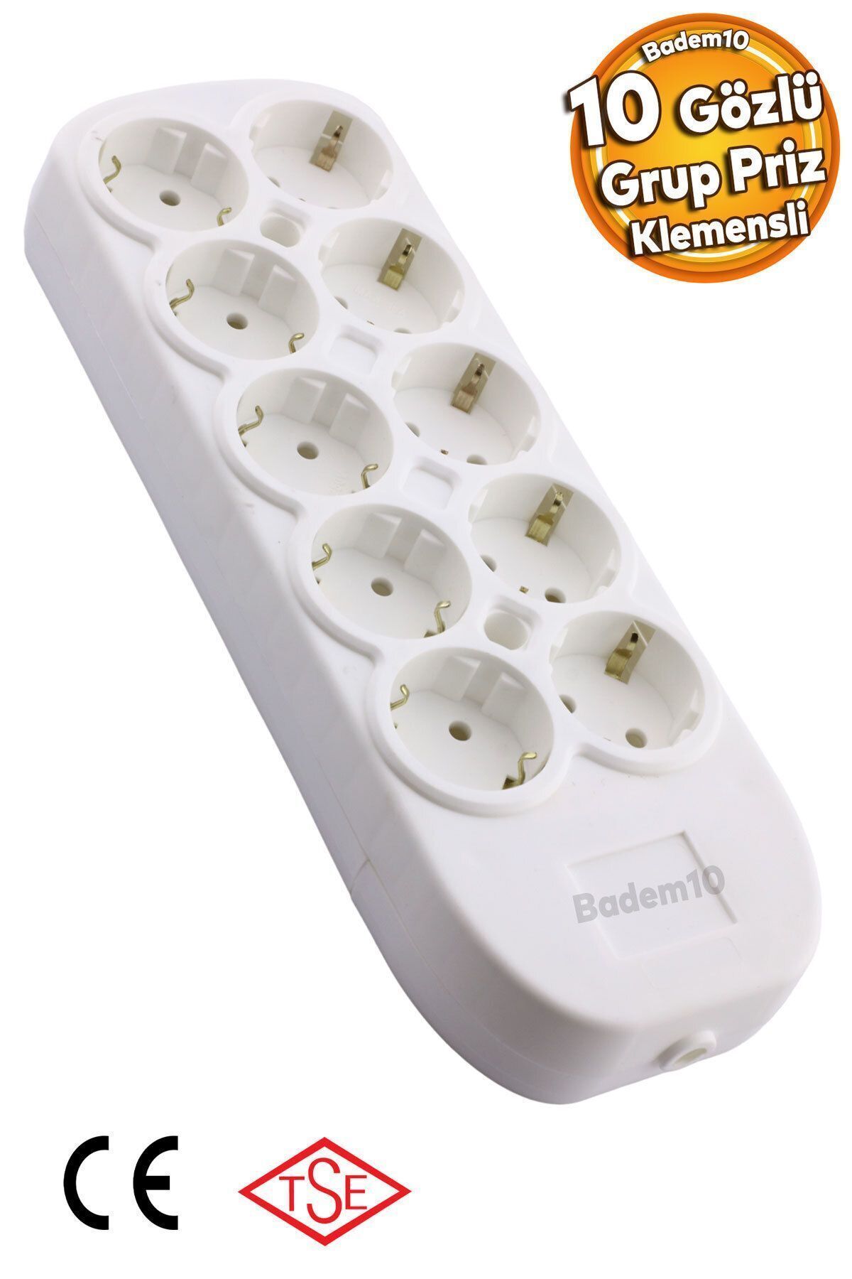 Badem10-10 Group Socket with Terminal Plug Socket Grounded Multiple Group Socket Multiplier Ten Wireless 1