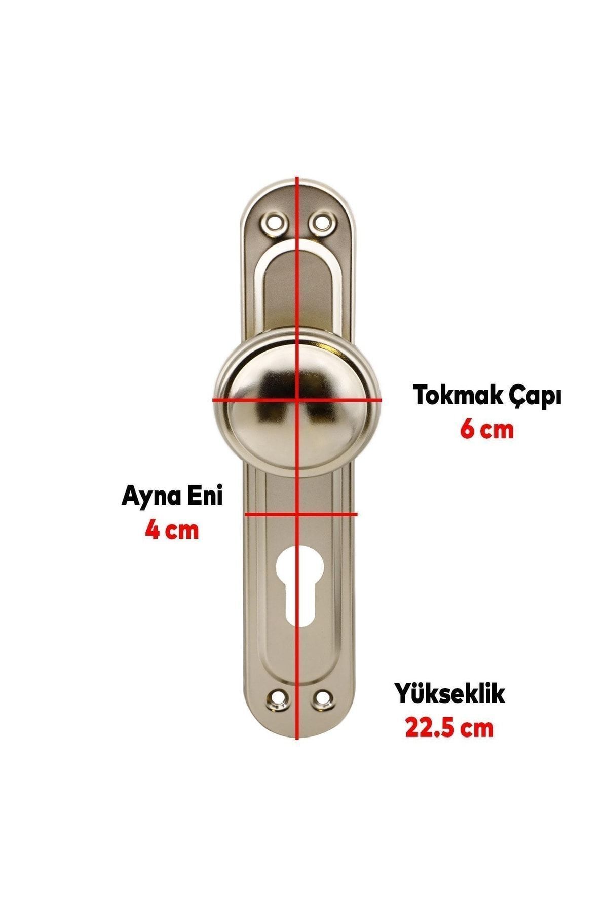 Badem10-Niken Door Knob - Dove Mirrored, Knob Handle Metal, 2 Years Handle 3