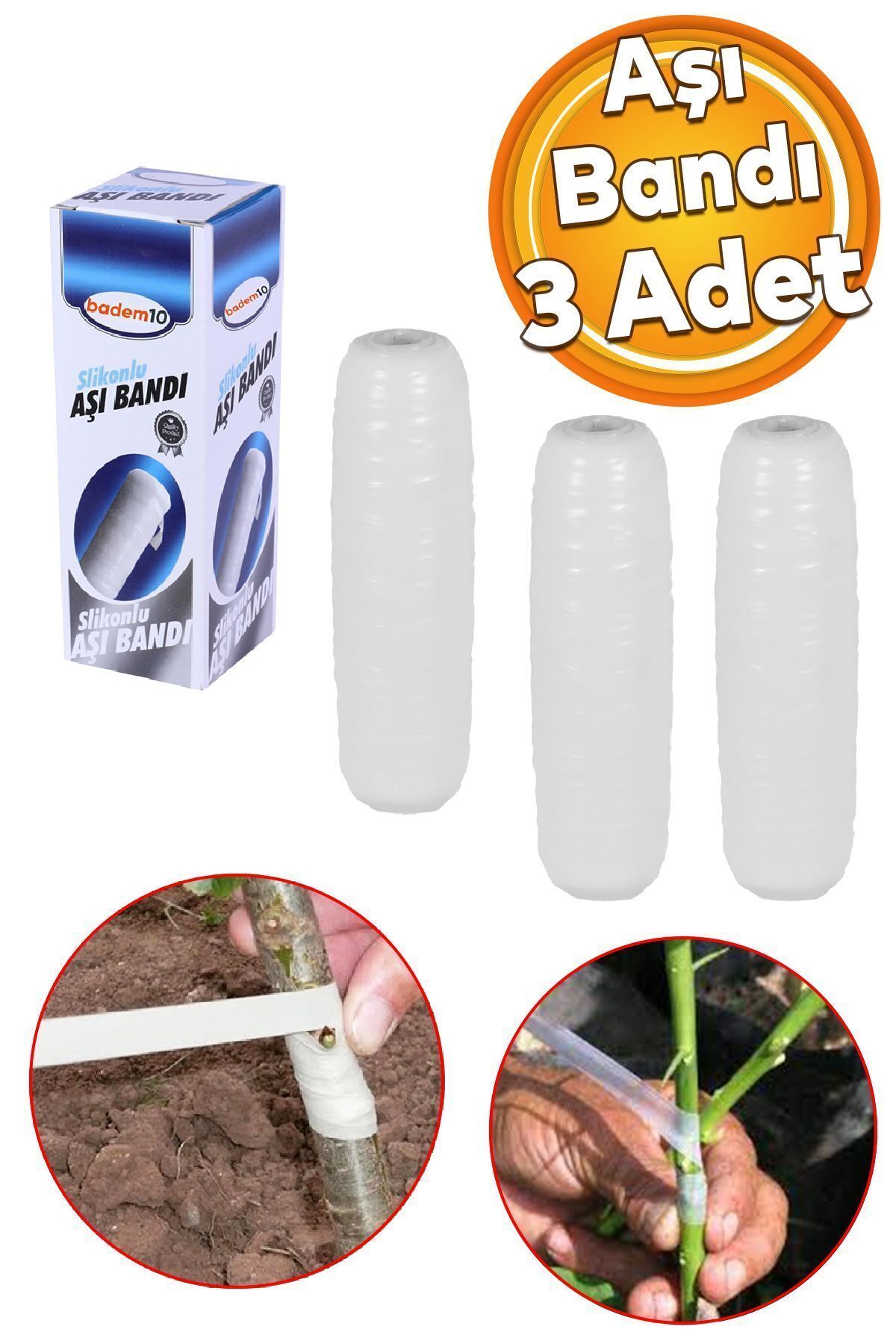 Badem10 Ağaç Meyve Aşı Bandı Aşılama Bağı Fidan Bant 170 gram 3 Adet