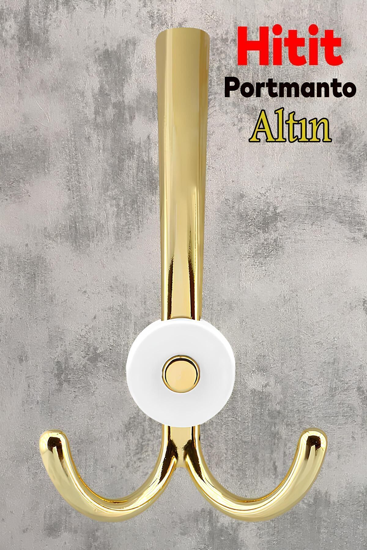 Badem10 Hitit Askı Portmanto Metal Altın Gold Vestiyer Duvar Dolap Elbise Askısı Mobilya Askılığı Aparat.