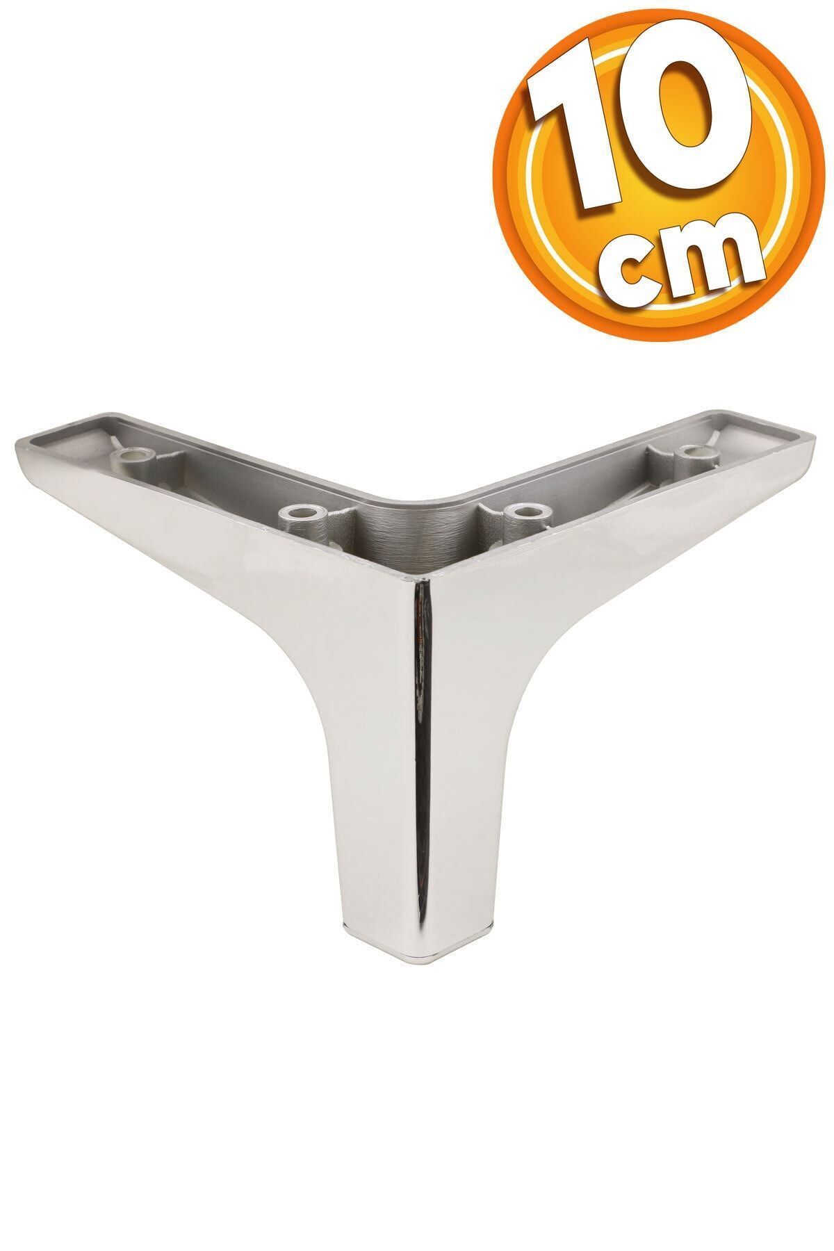 Badem10 Sedef Lüks Mobilya Kanepe Tv Ünitesi Koltuk Ayağı 10 Cm Parlak Plastik Krom Renk Baza Ayakları