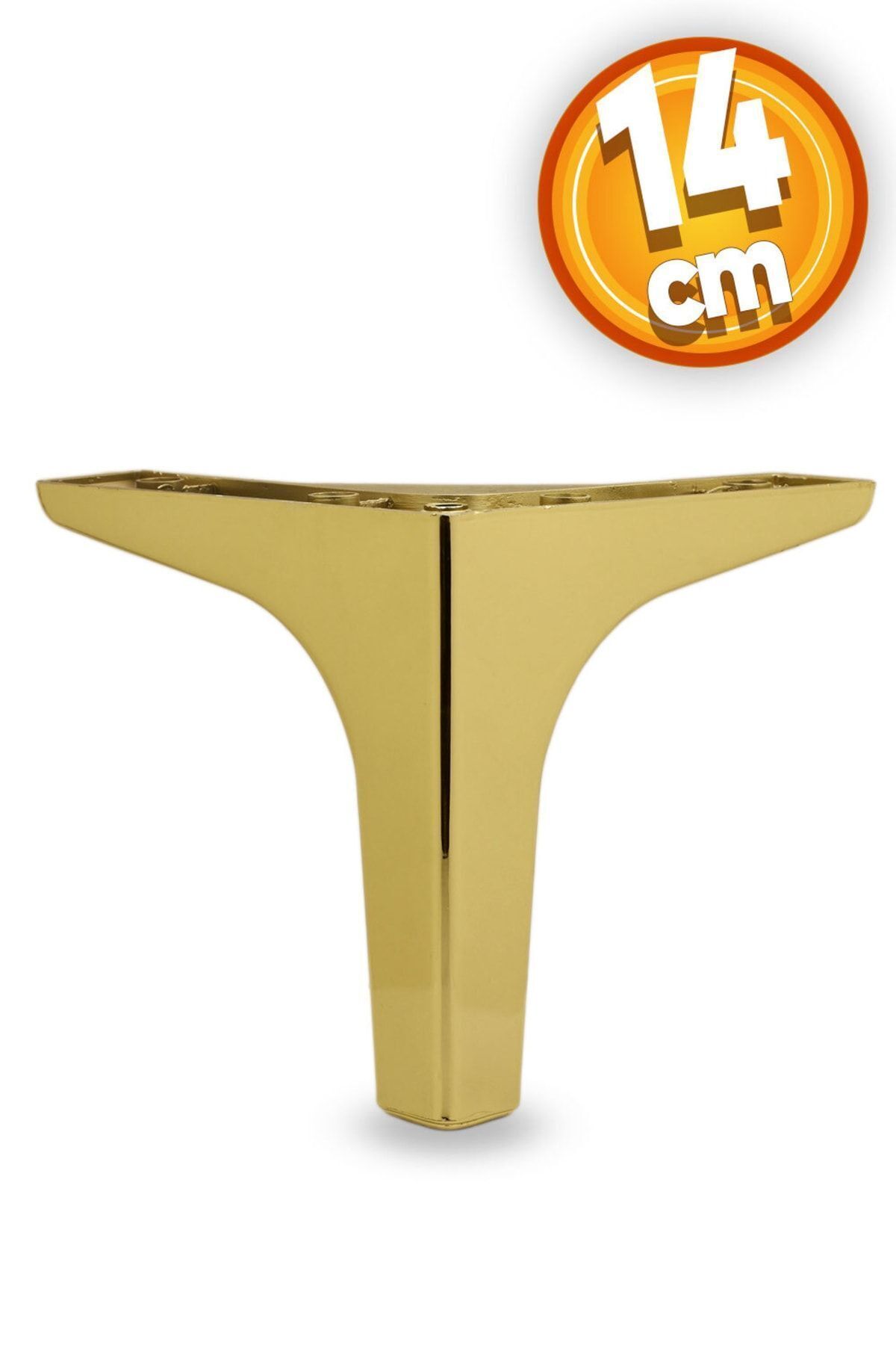 Badem10 Sedef Lüks Mobilya Kanepe Sehpa Tv Ünitesi Koltuk Ayağı 14 Cm Gold Altın Baza Ayakları