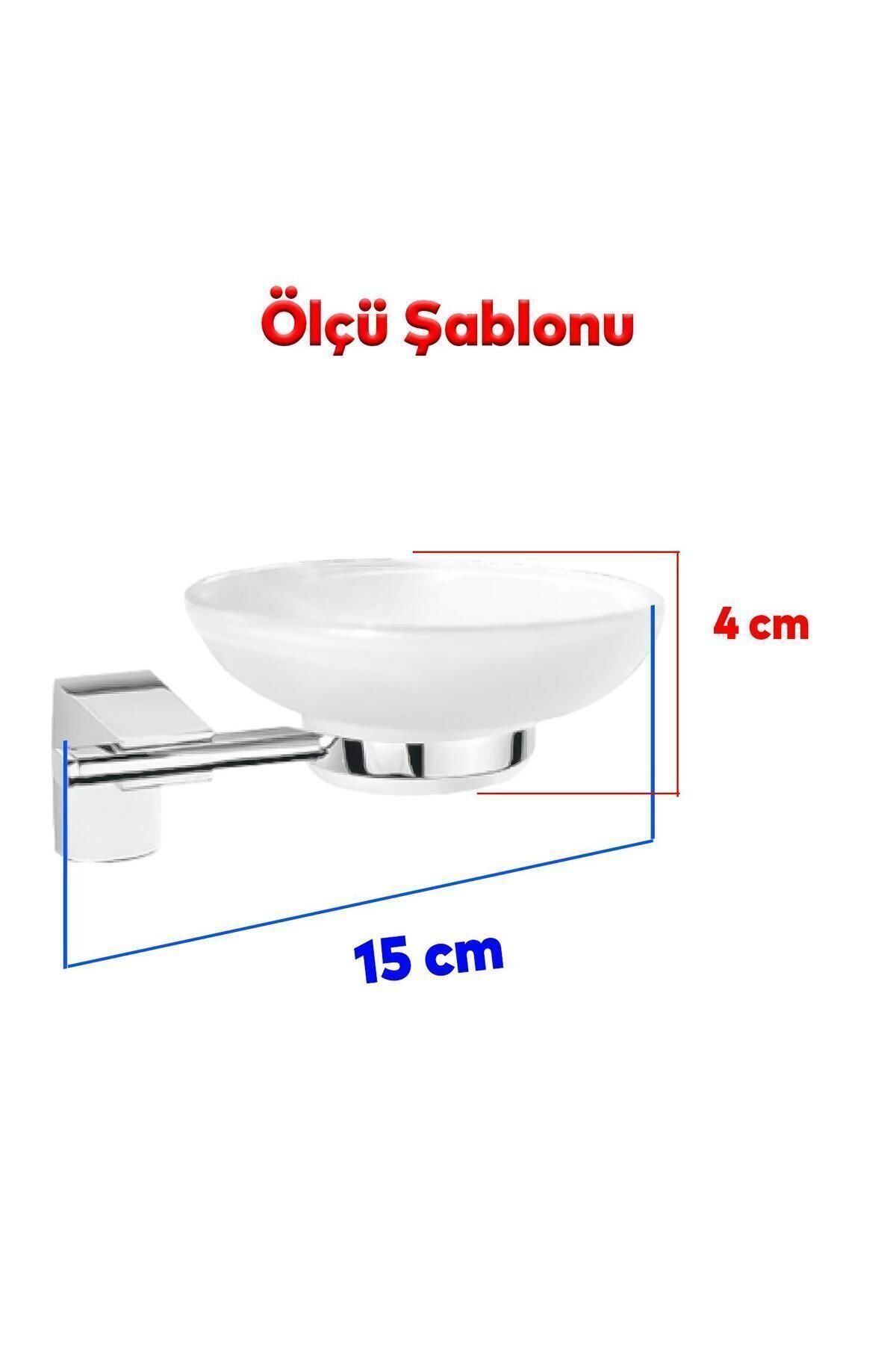 Badem10-Chiuvetă Baie WC Dozator de săpun metalic cu șurub Dozator de săpun solid Recipient de sticlă Dozator de săpun de mână Cristal 3